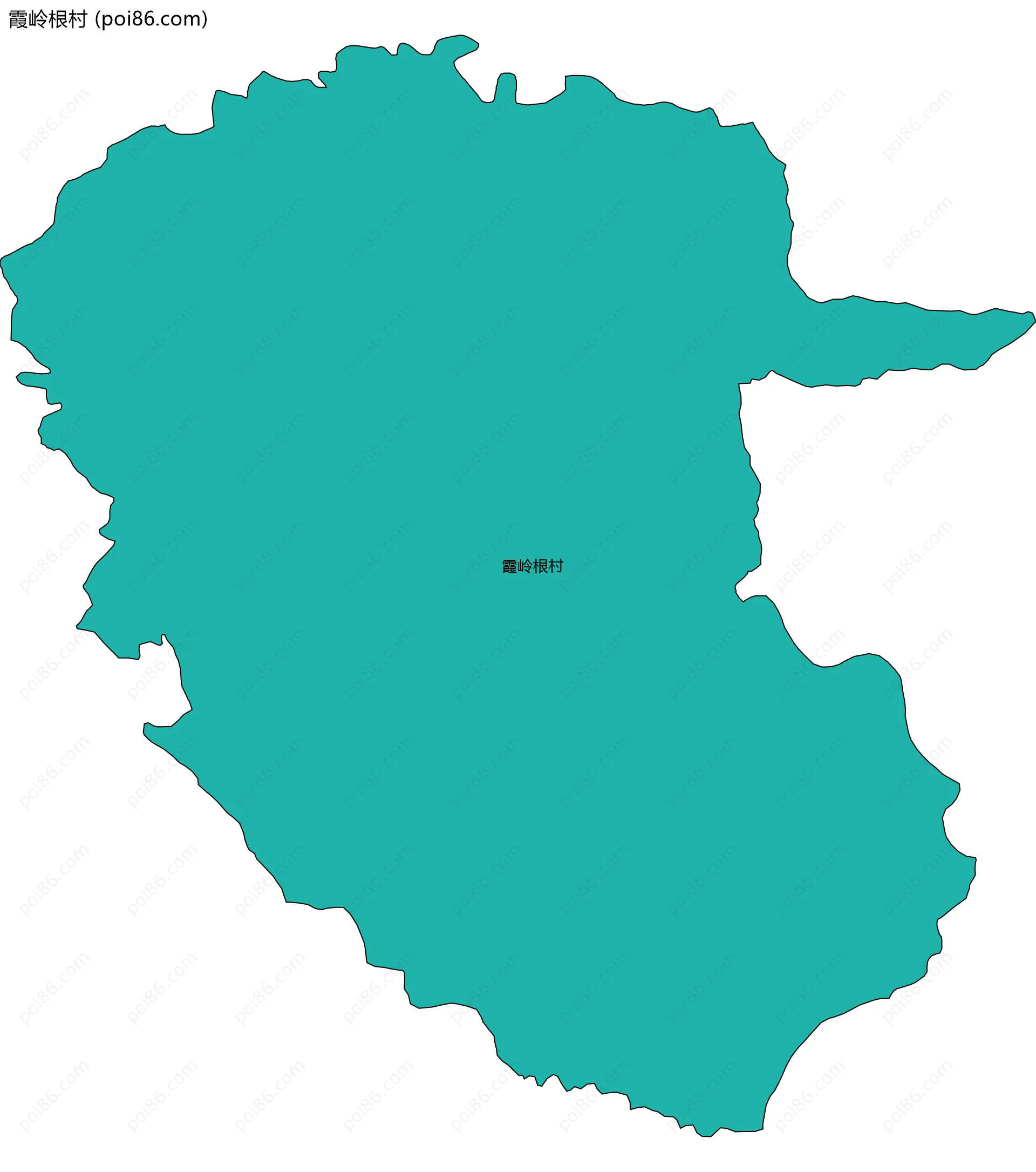 霞岭根村边界地图