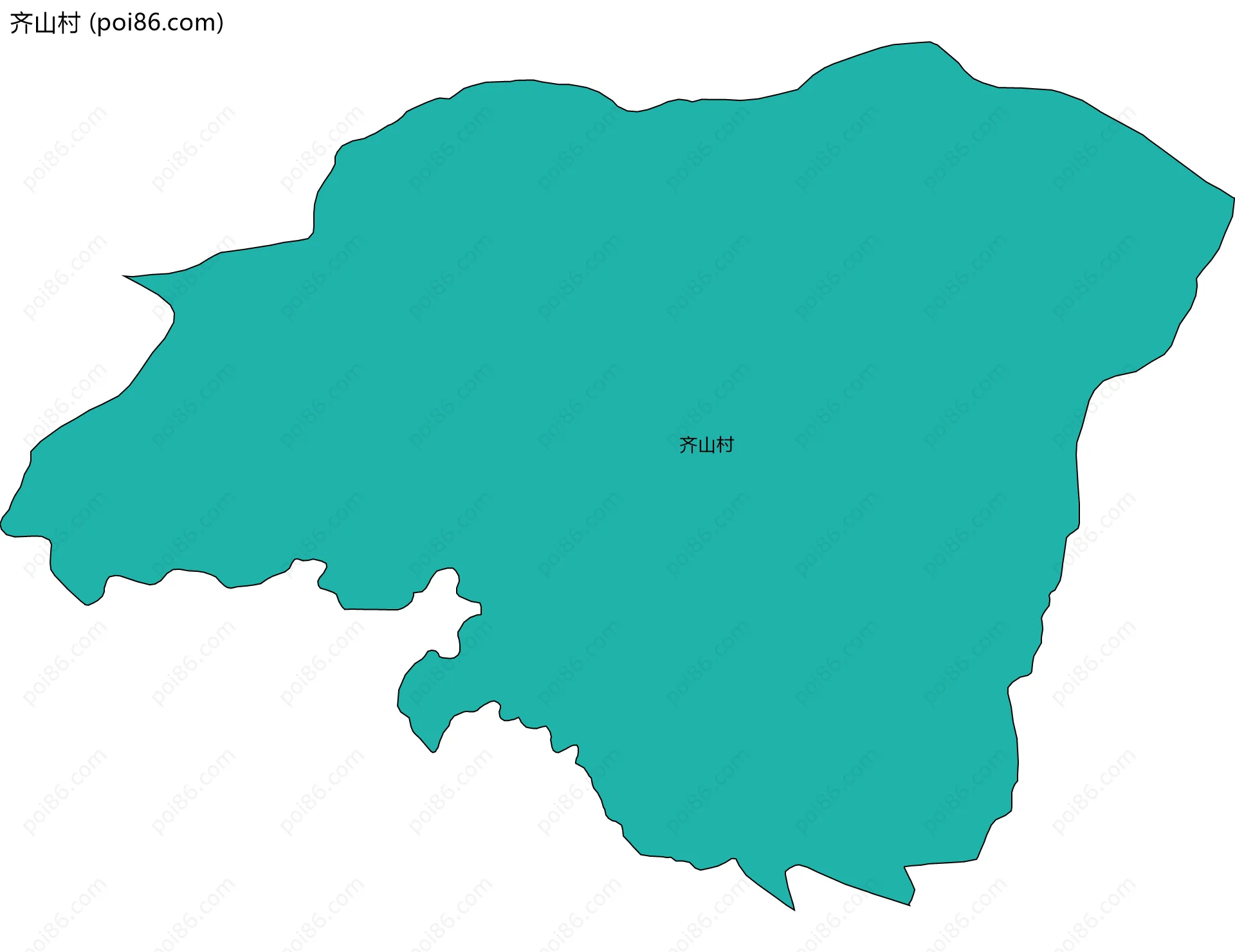 齐山村边界地图