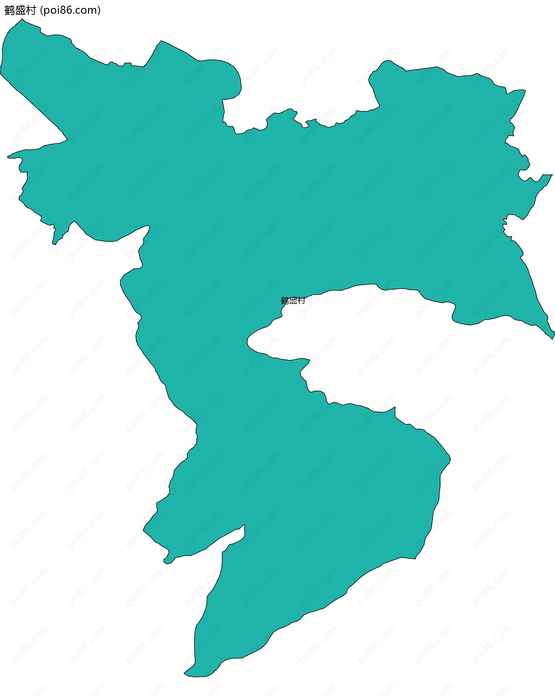 鹤盛村边界地图