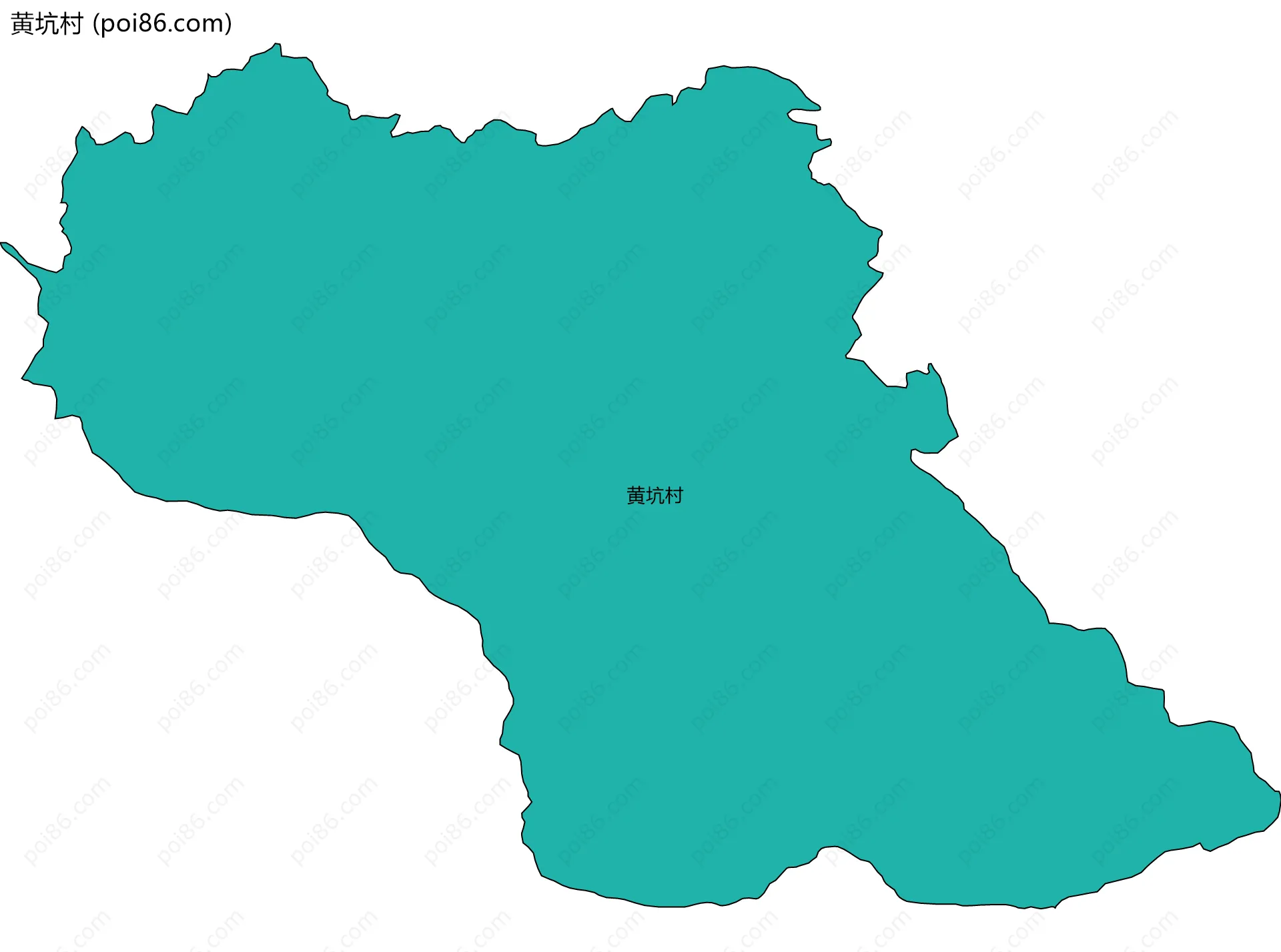 黄坑村边界地图