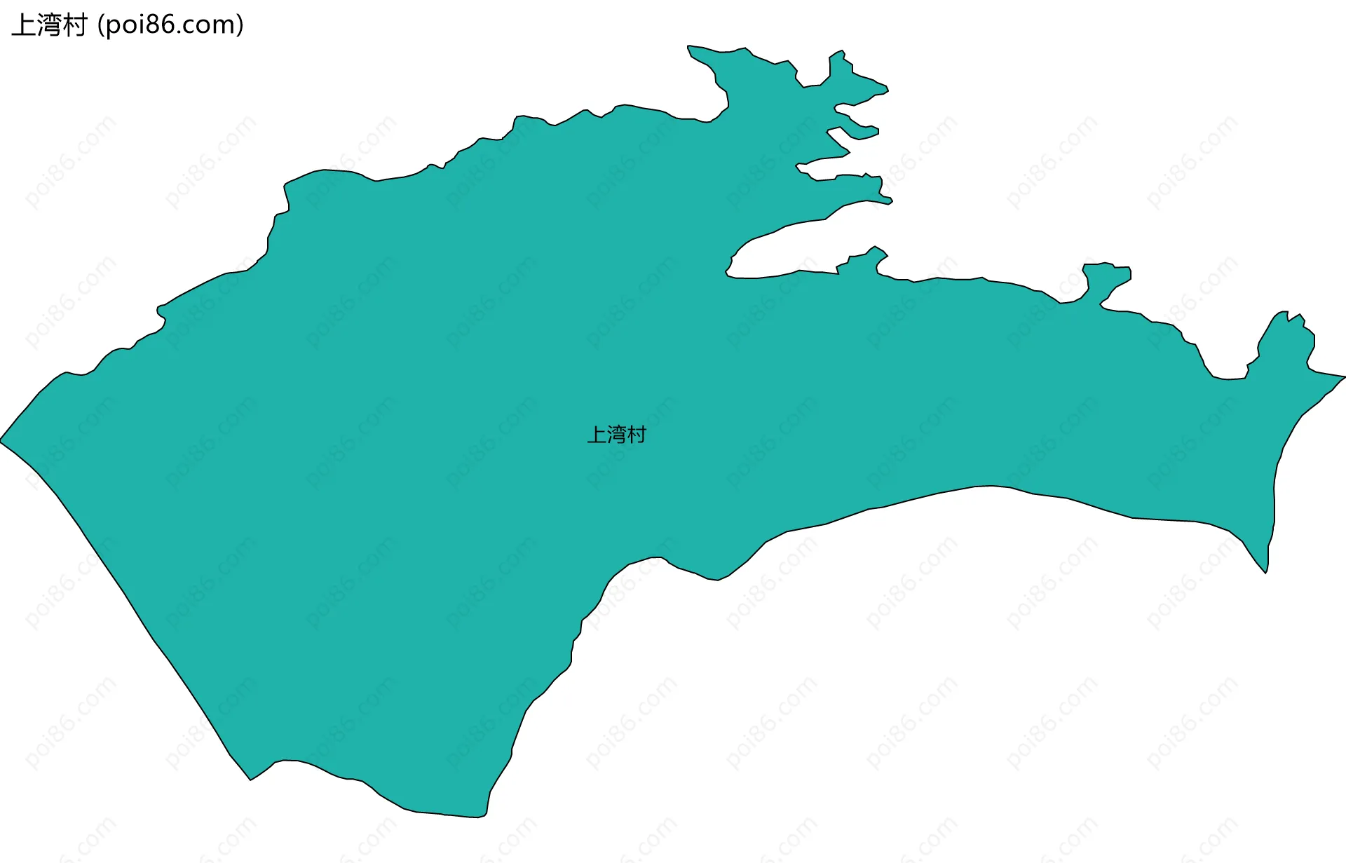 上湾村边界地图