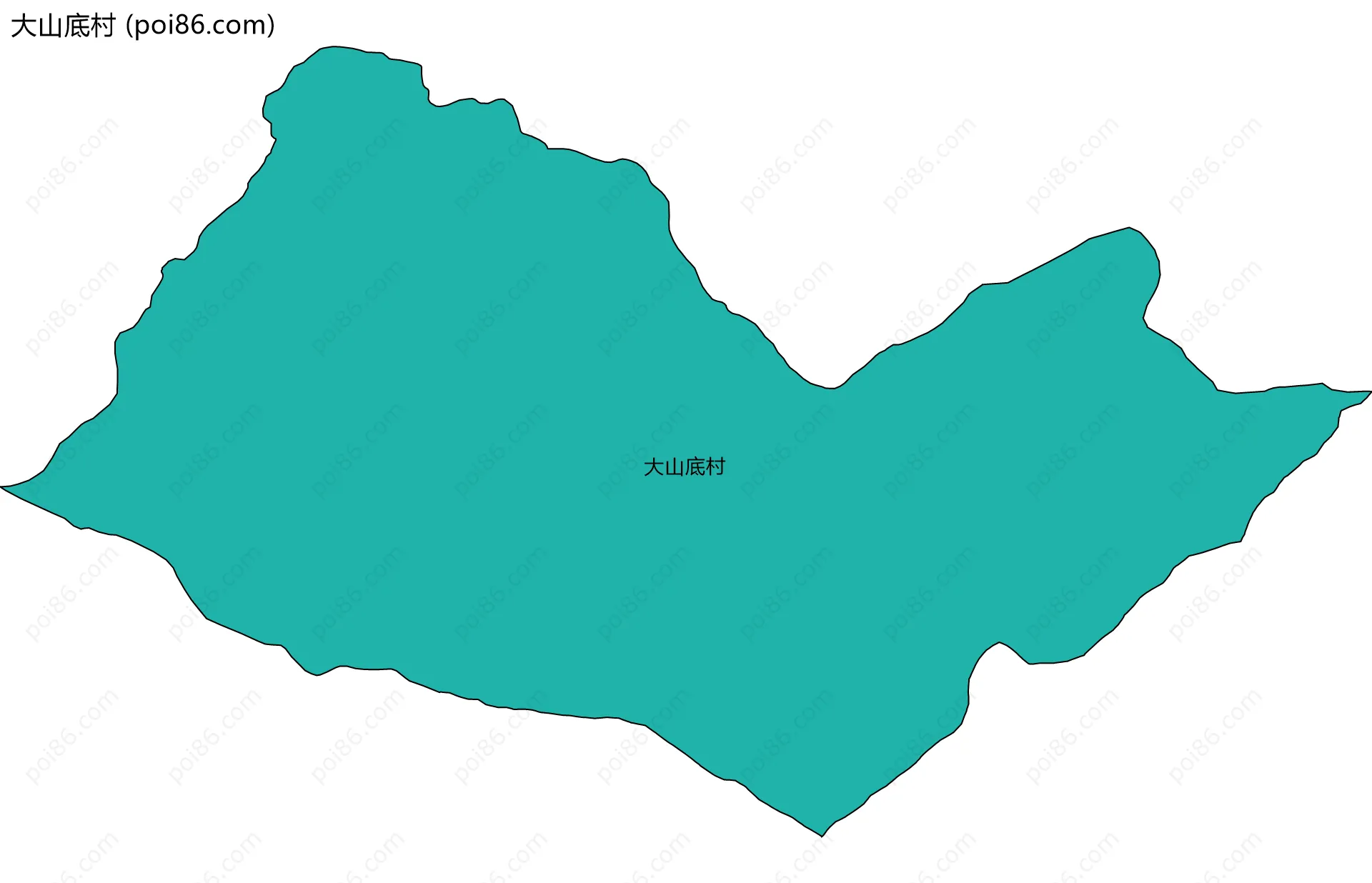 大山底村边界地图