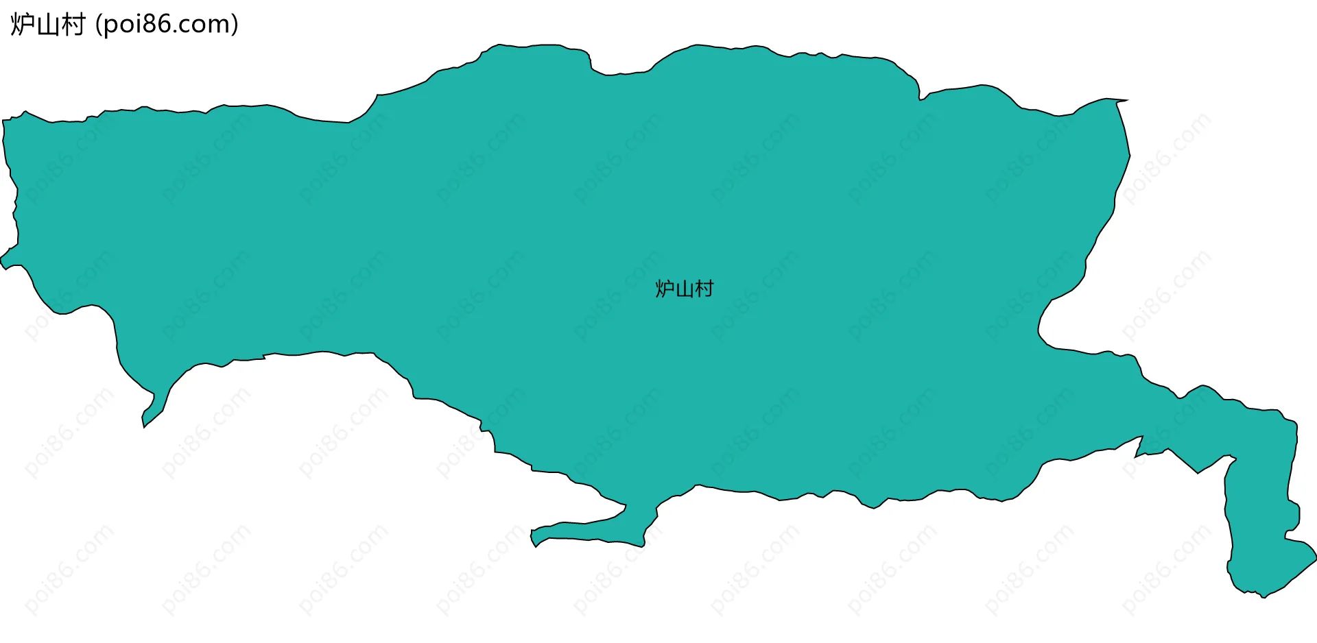 炉山村边界地图