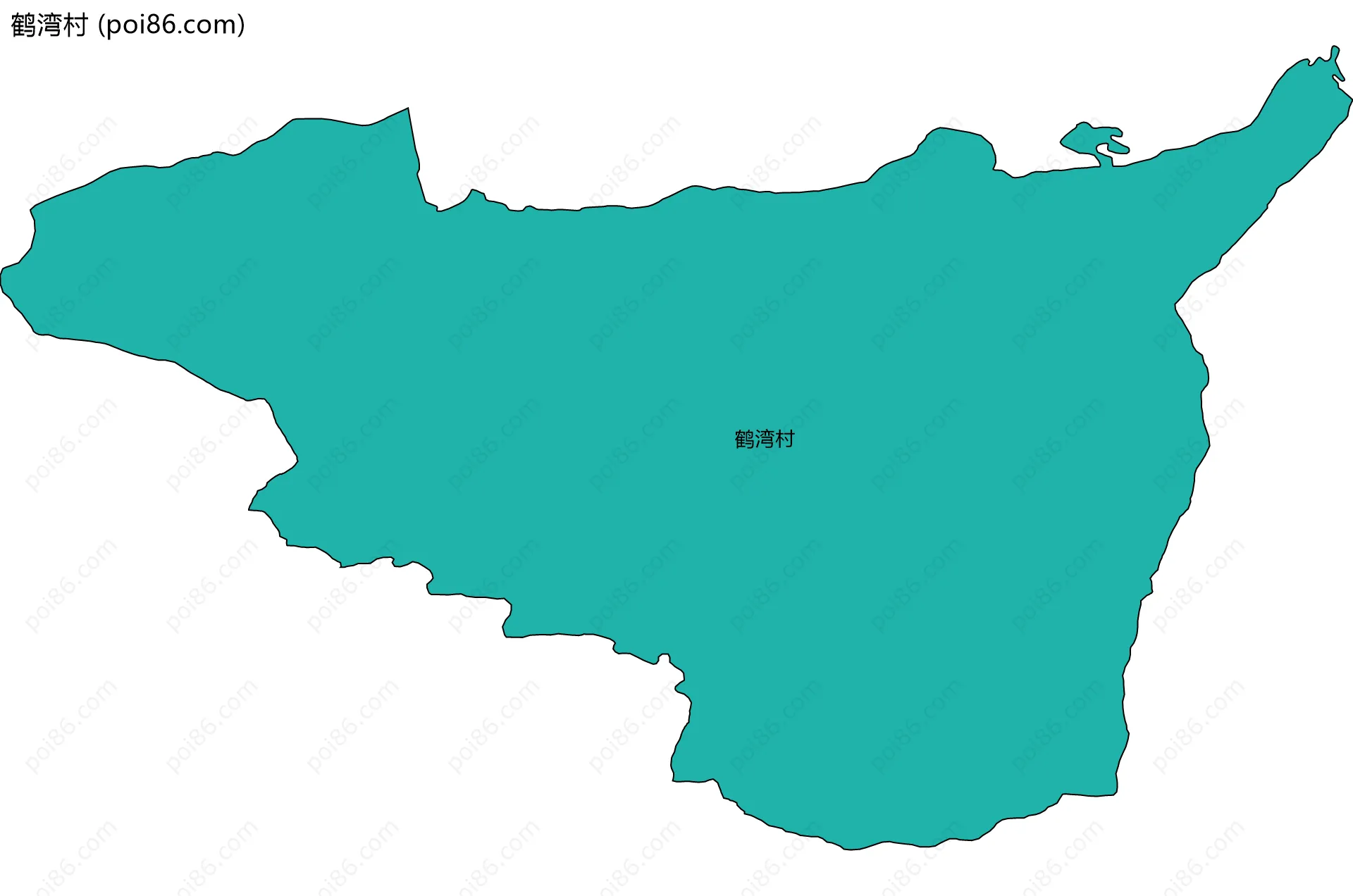 鹤湾村边界地图
