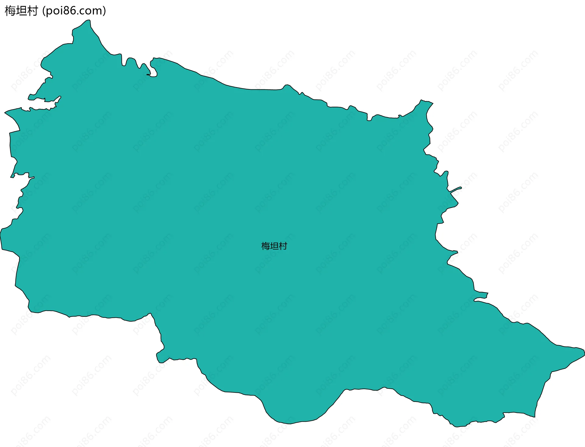 梅坦村边界地图