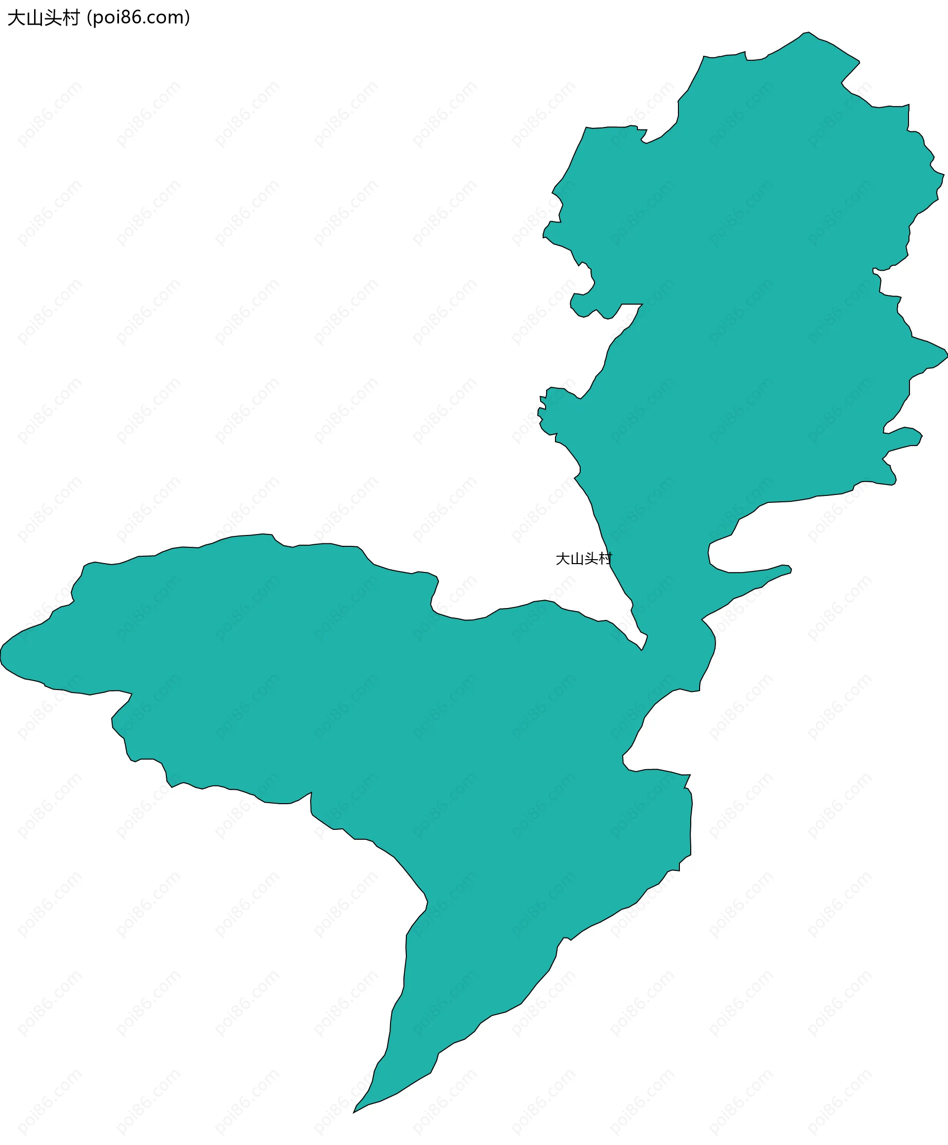 大山头村边界地图