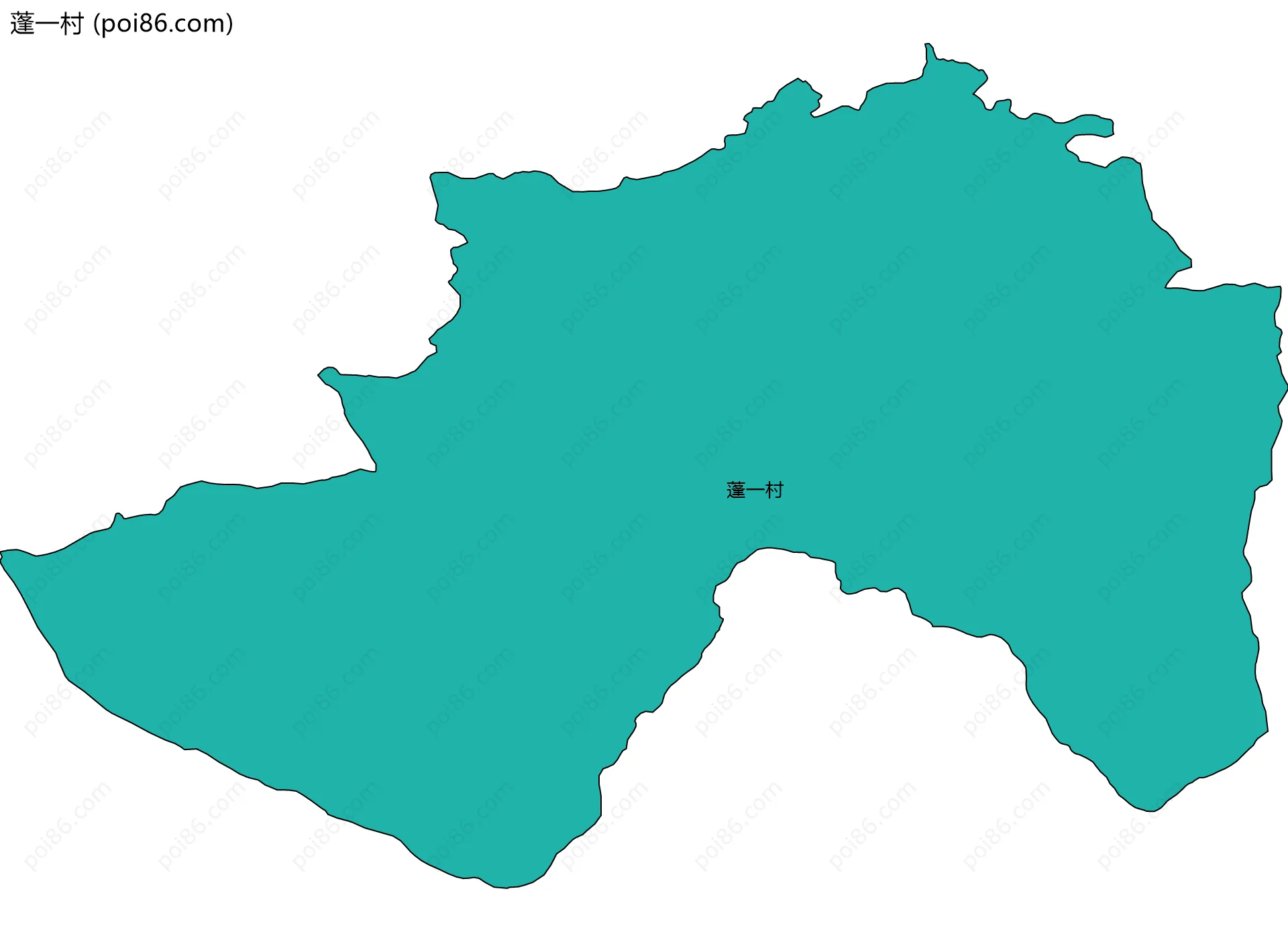 蓬一村边界地图