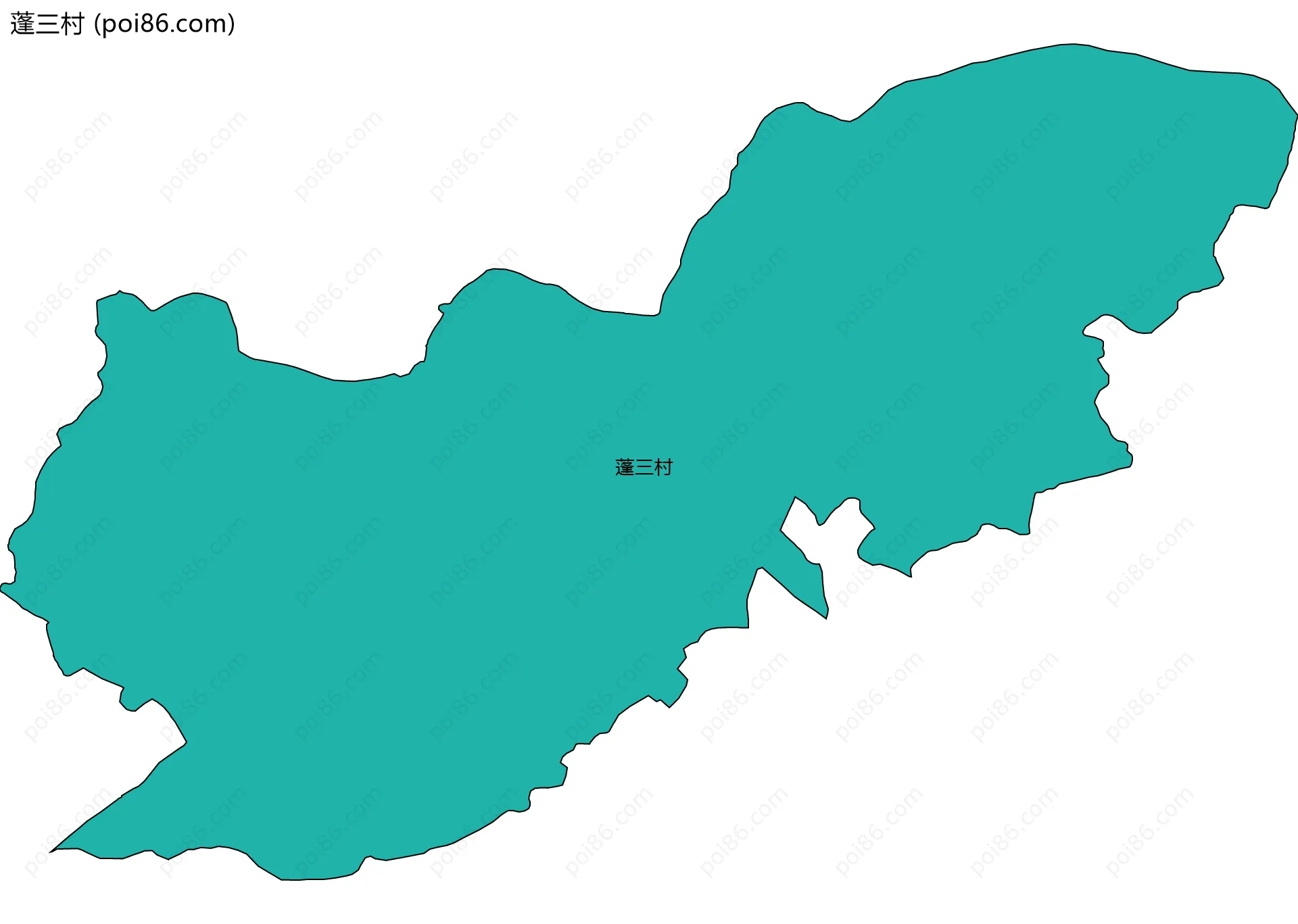 蓬三村边界地图