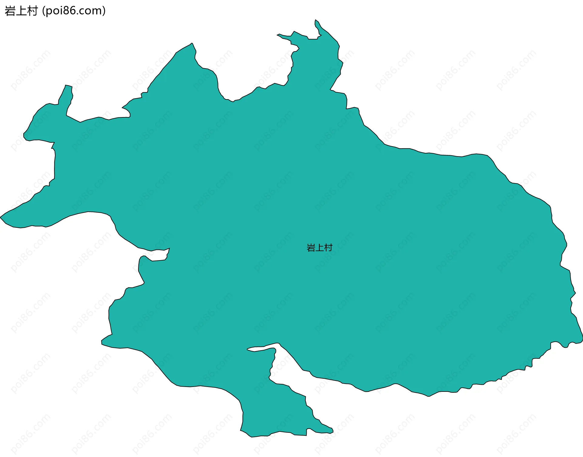 岩上村边界地图