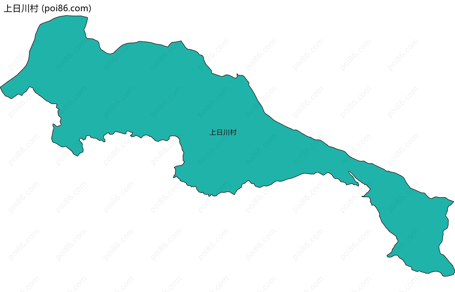 上日川村边界地图