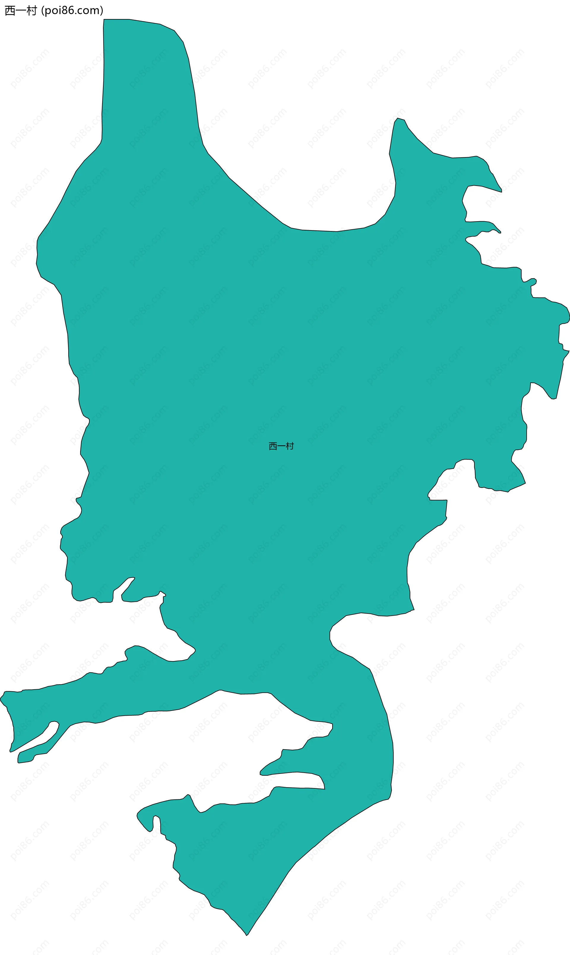 西一村边界地图