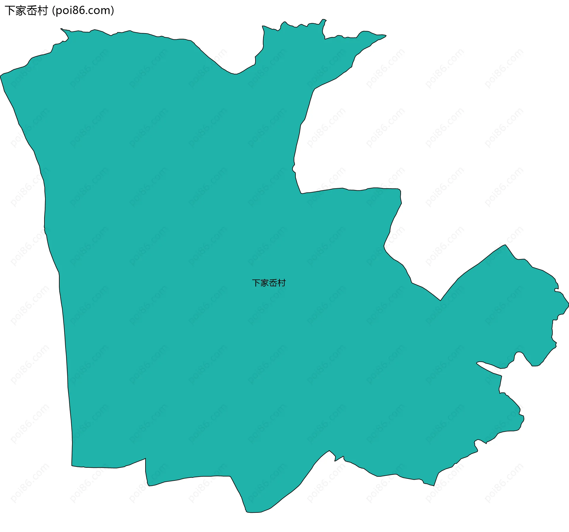 下家岙村边界地图