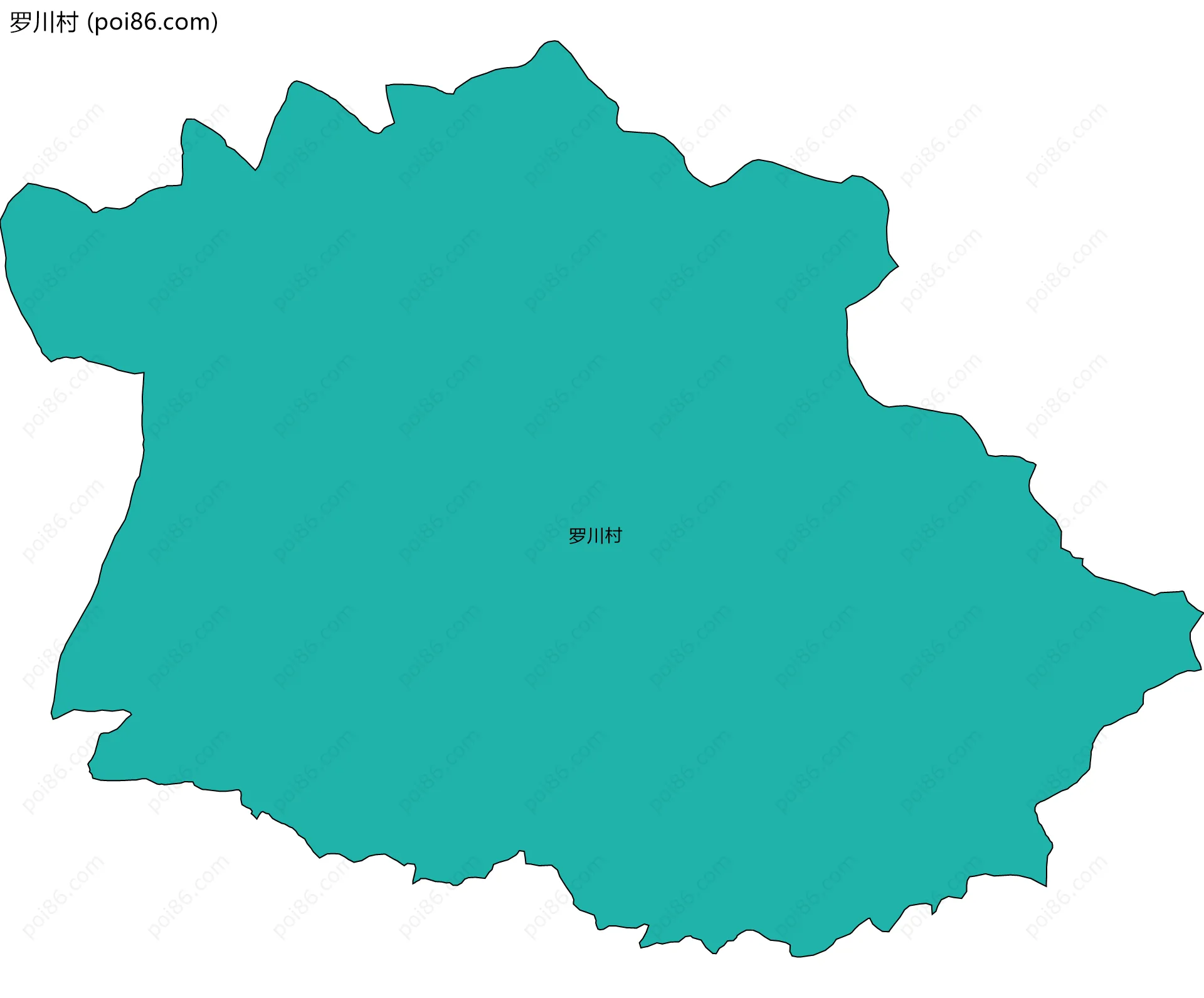 罗川村边界地图