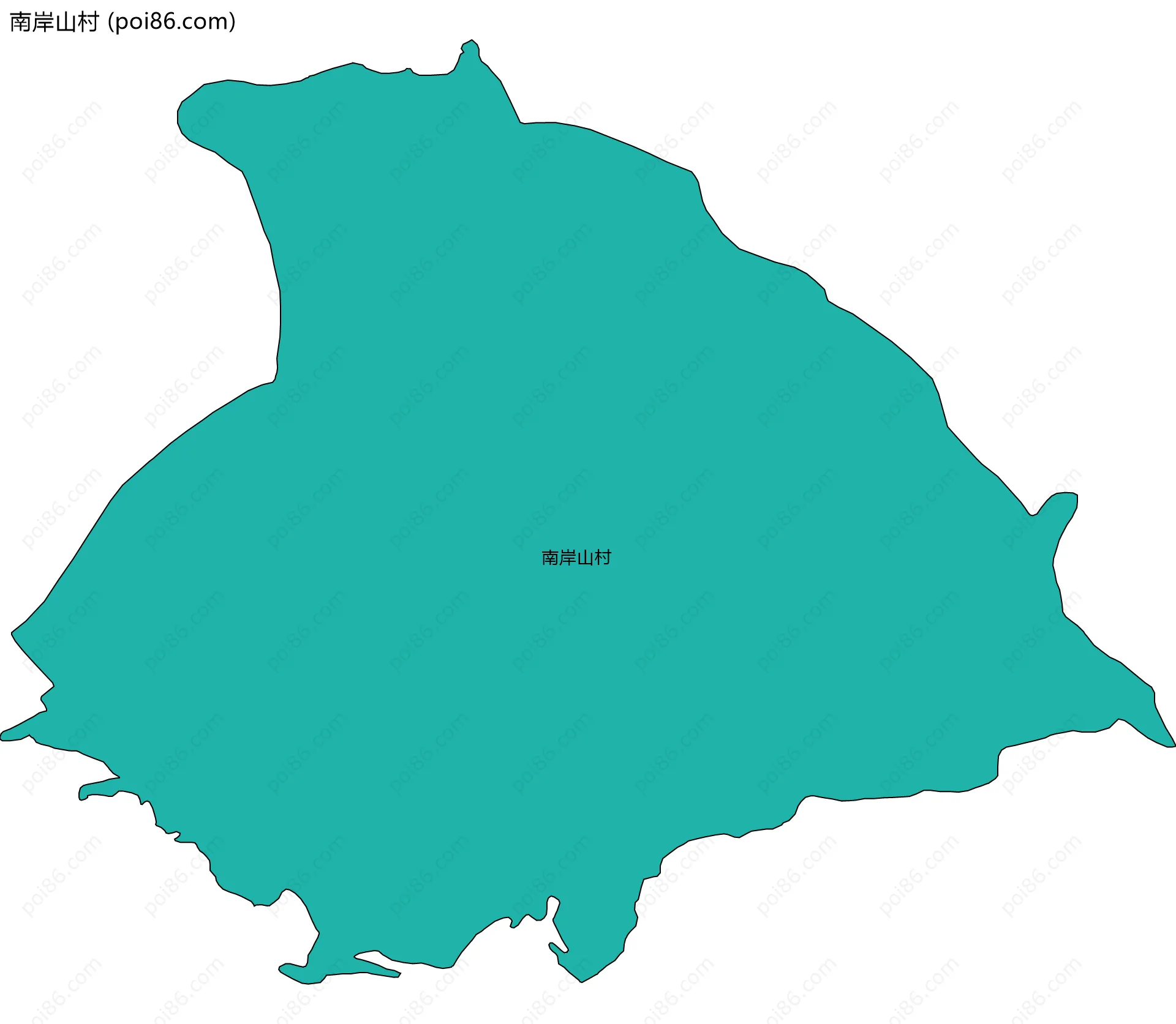 南岸山村边界地图