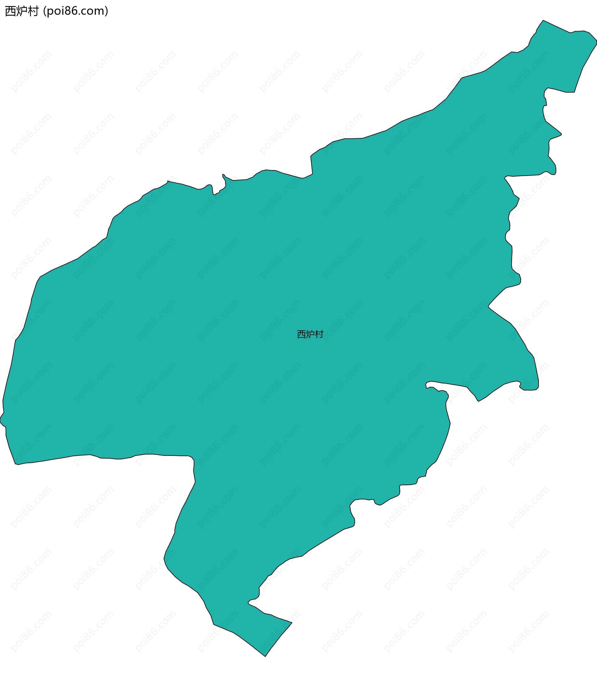 西炉村边界地图