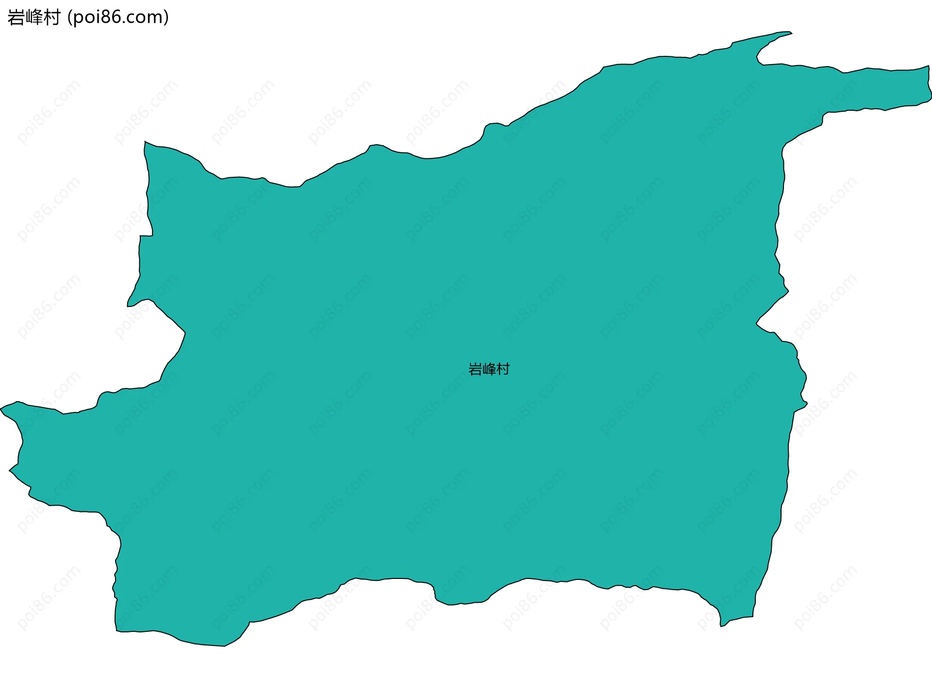 岩峰村边界地图