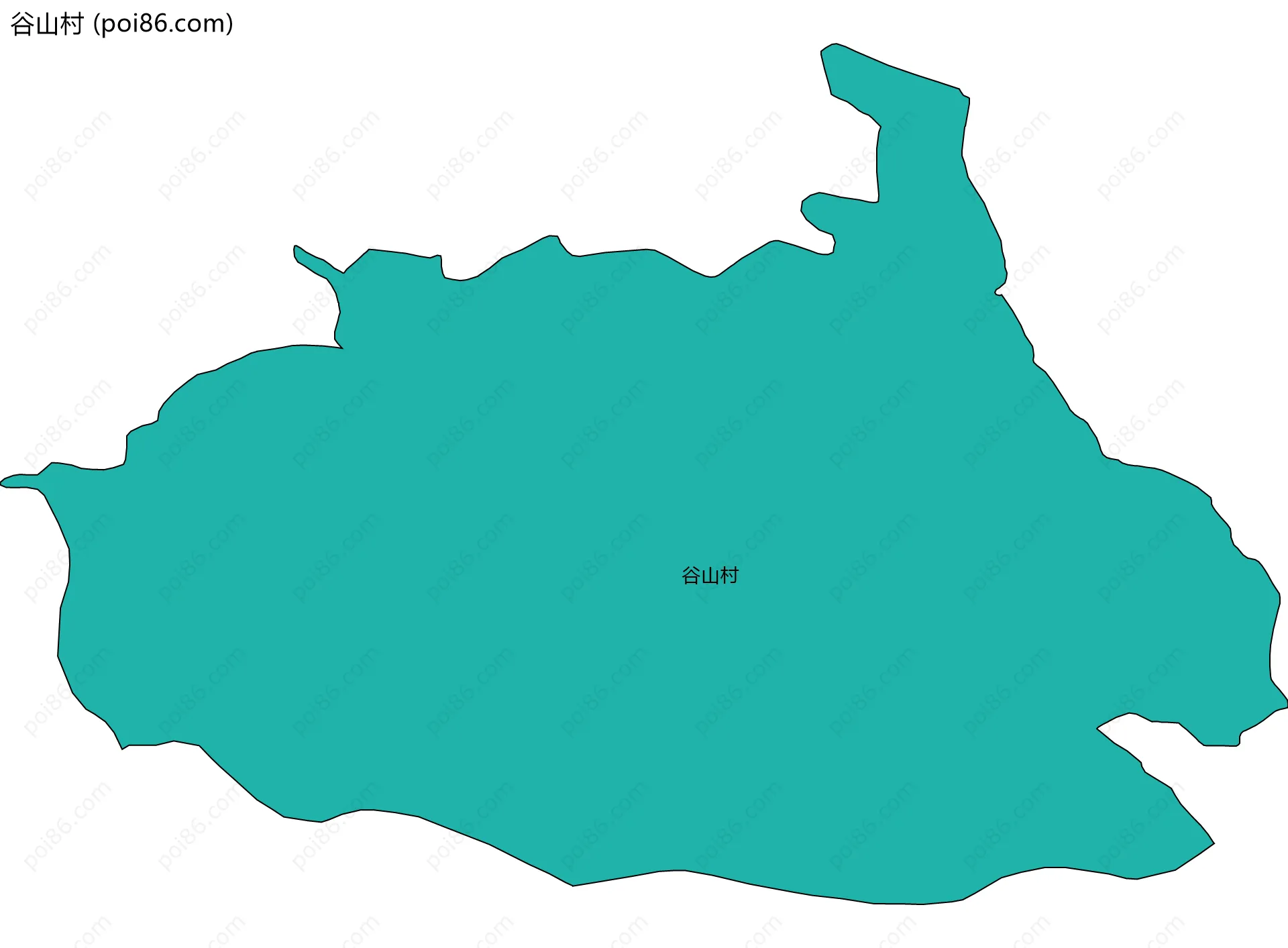 谷山村边界地图