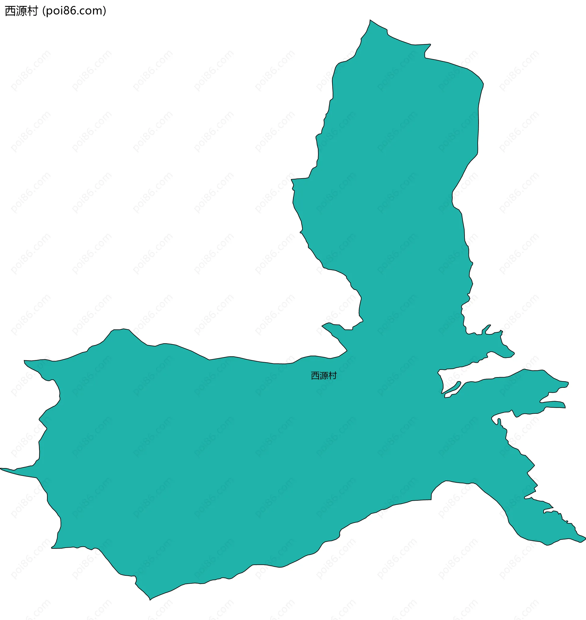 西源村边界地图