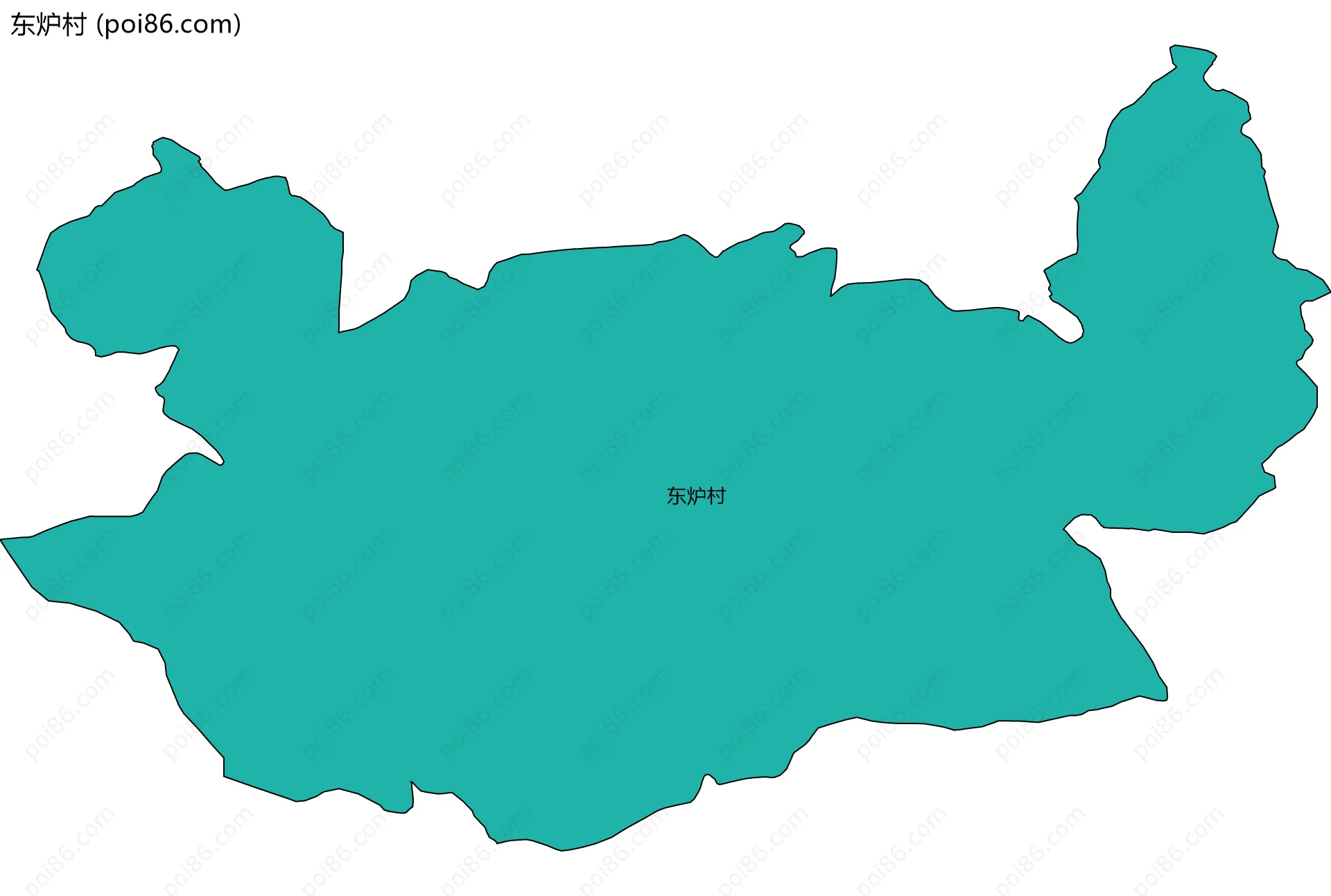 东炉村边界地图