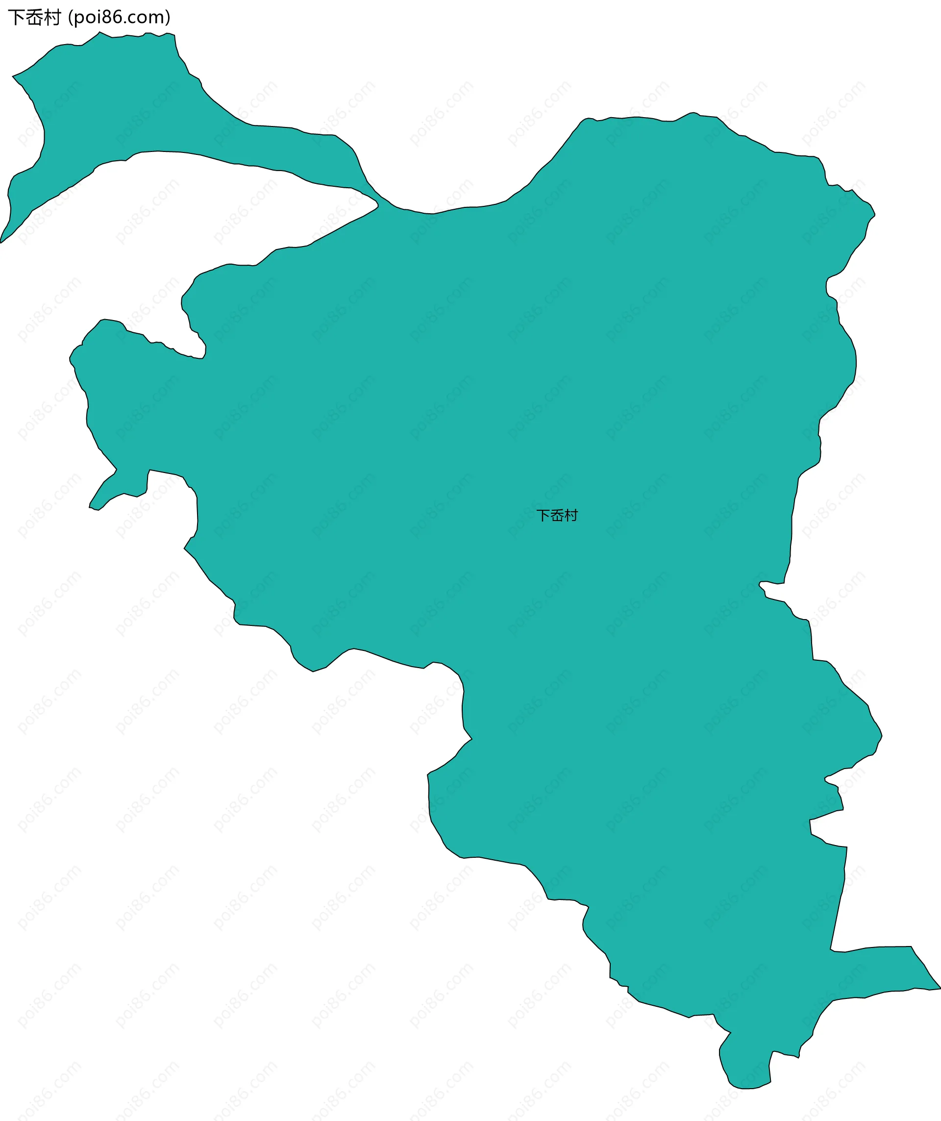 下岙村边界地图