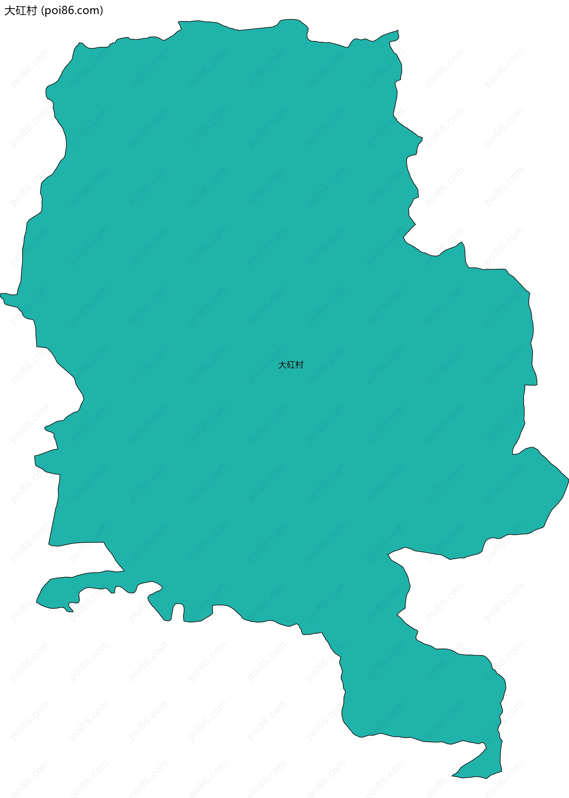 大矼村边界地图