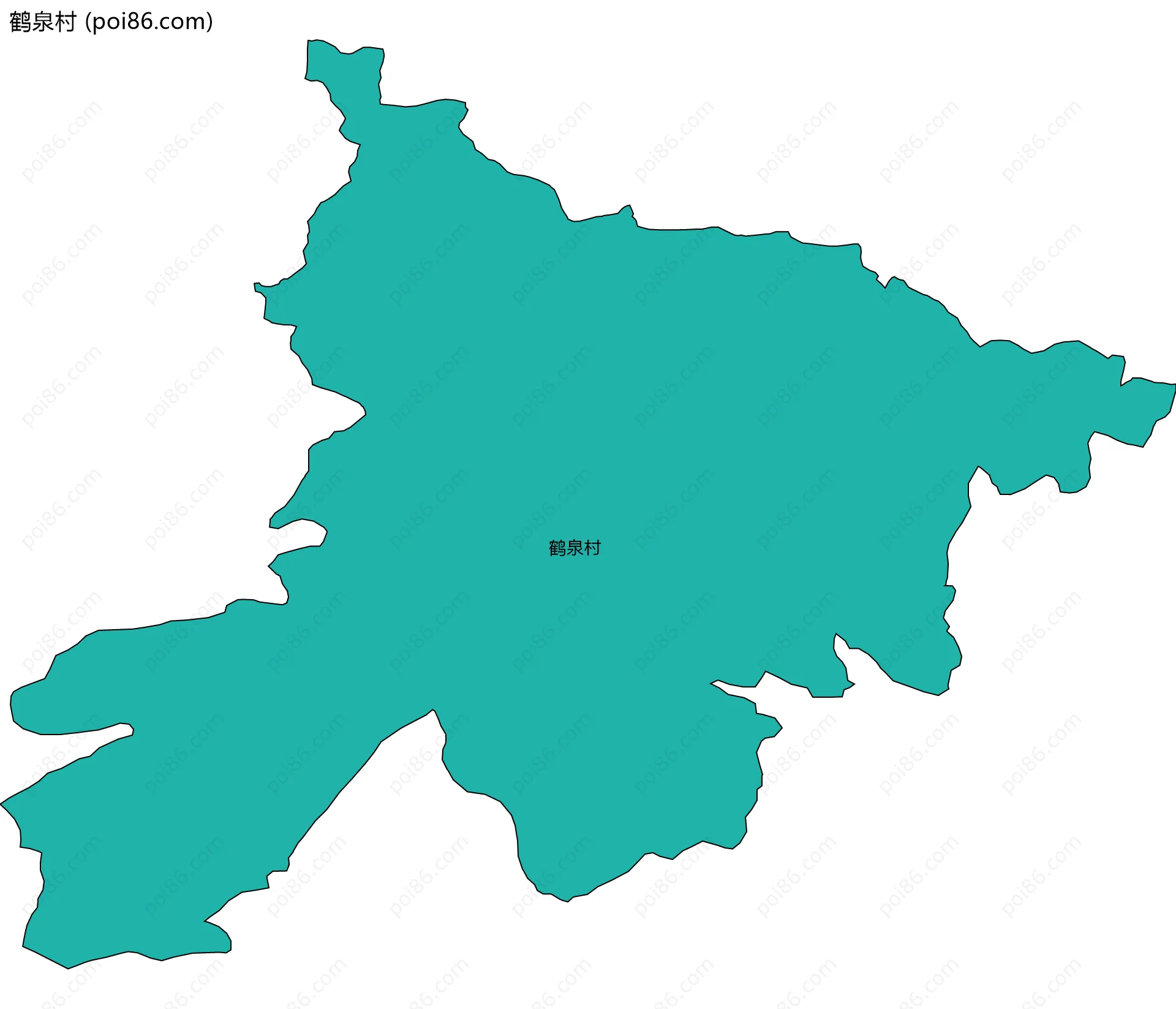 鹤泉村边界地图