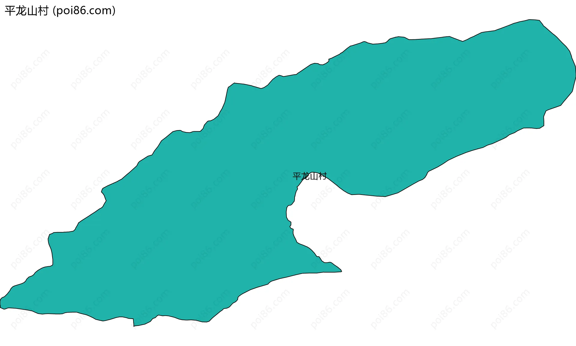 平龙山村边界地图