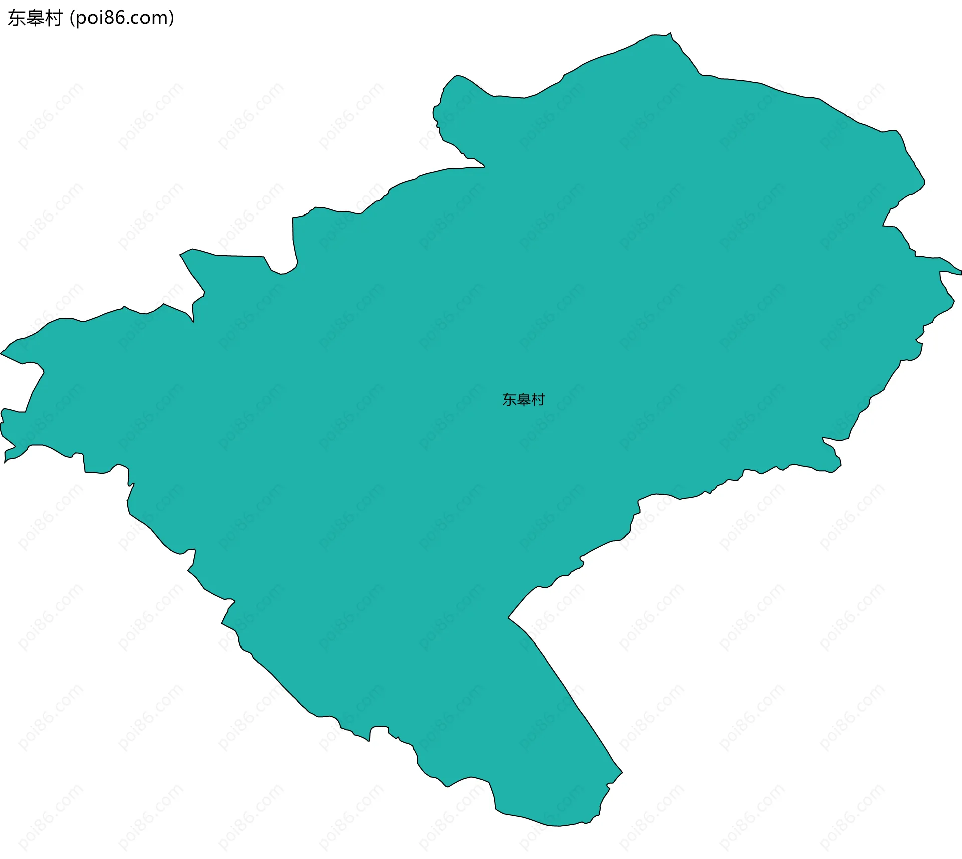 东皋村边界地图