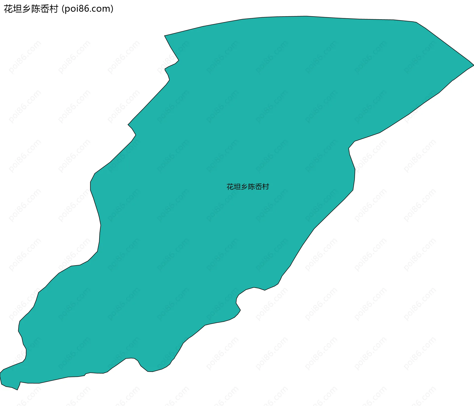 花坦乡陈岙村边界地图