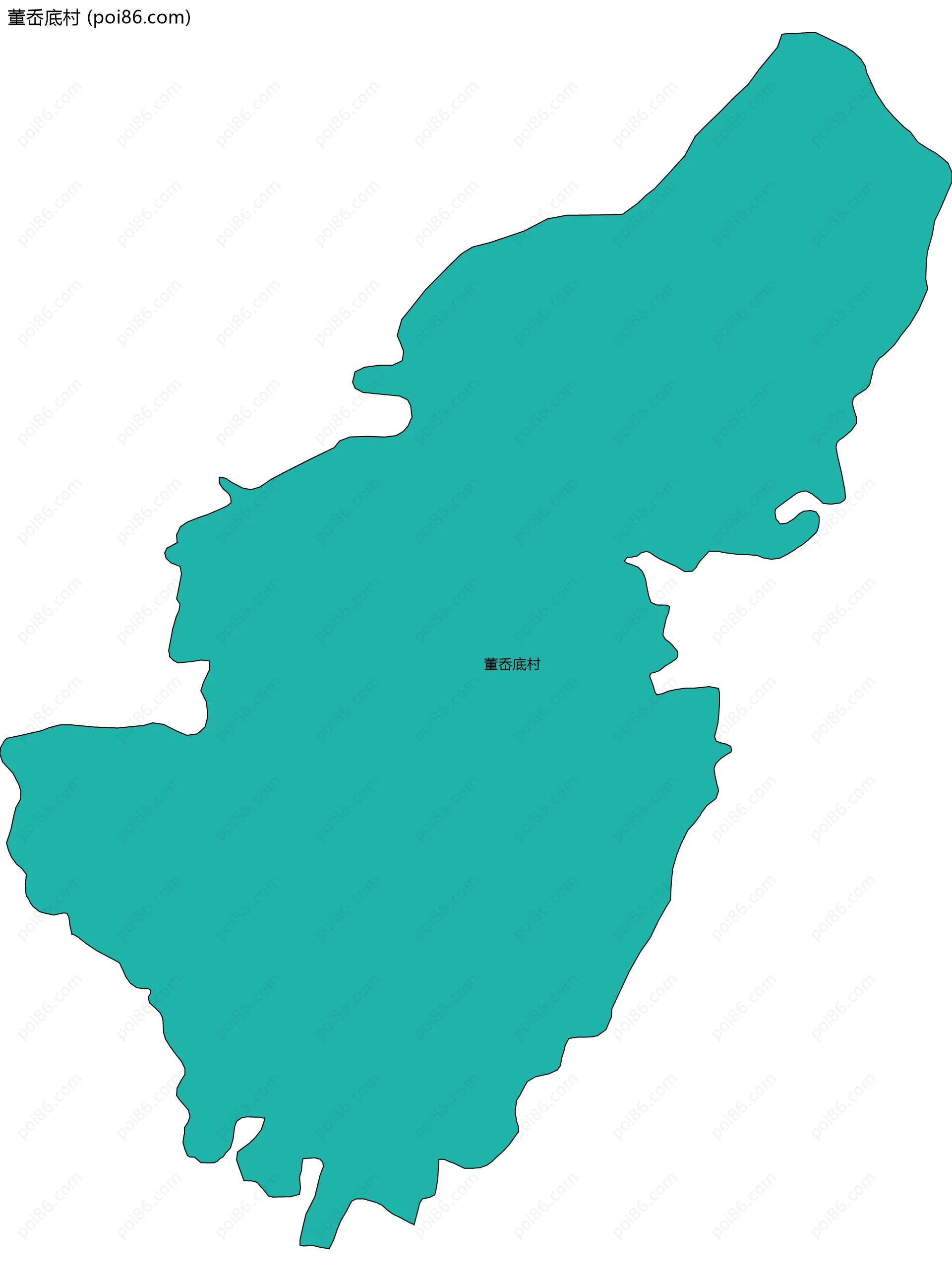 董岙底村边界地图