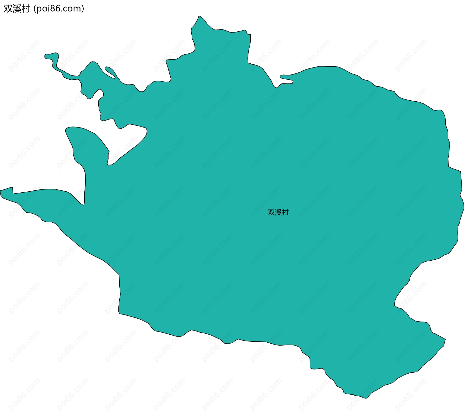 双溪村边界地图