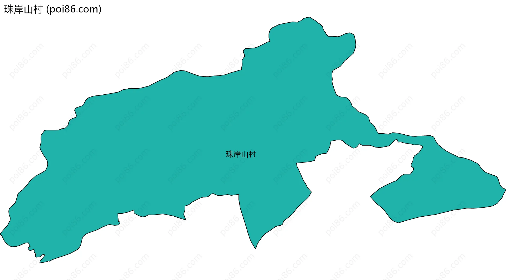 珠岸山村边界地图