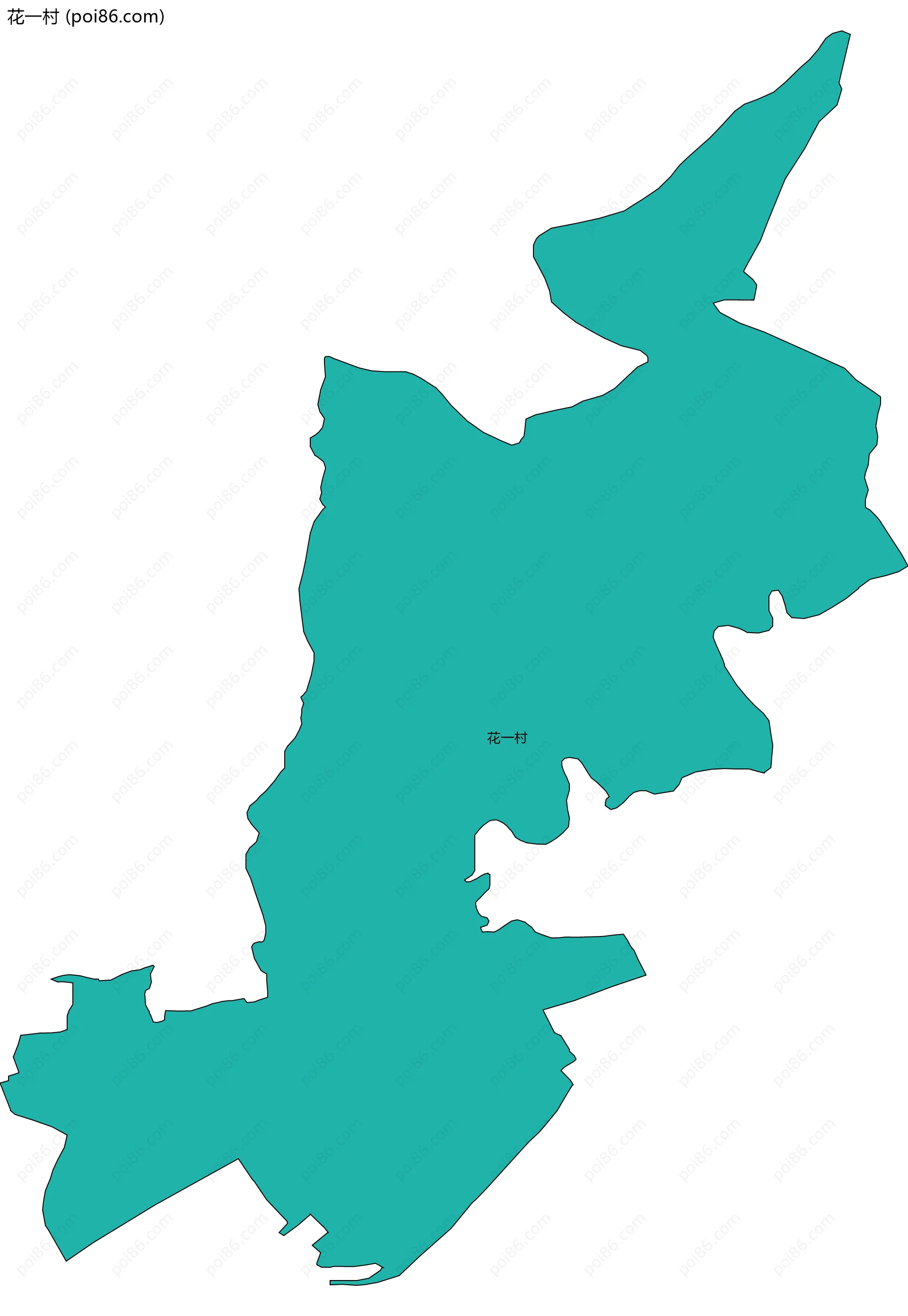 花一村边界地图