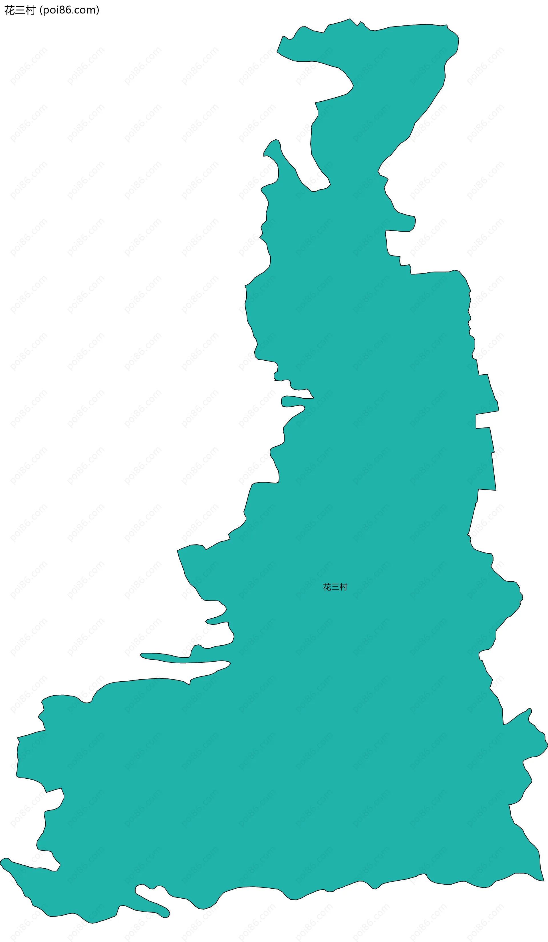 花三村边界地图