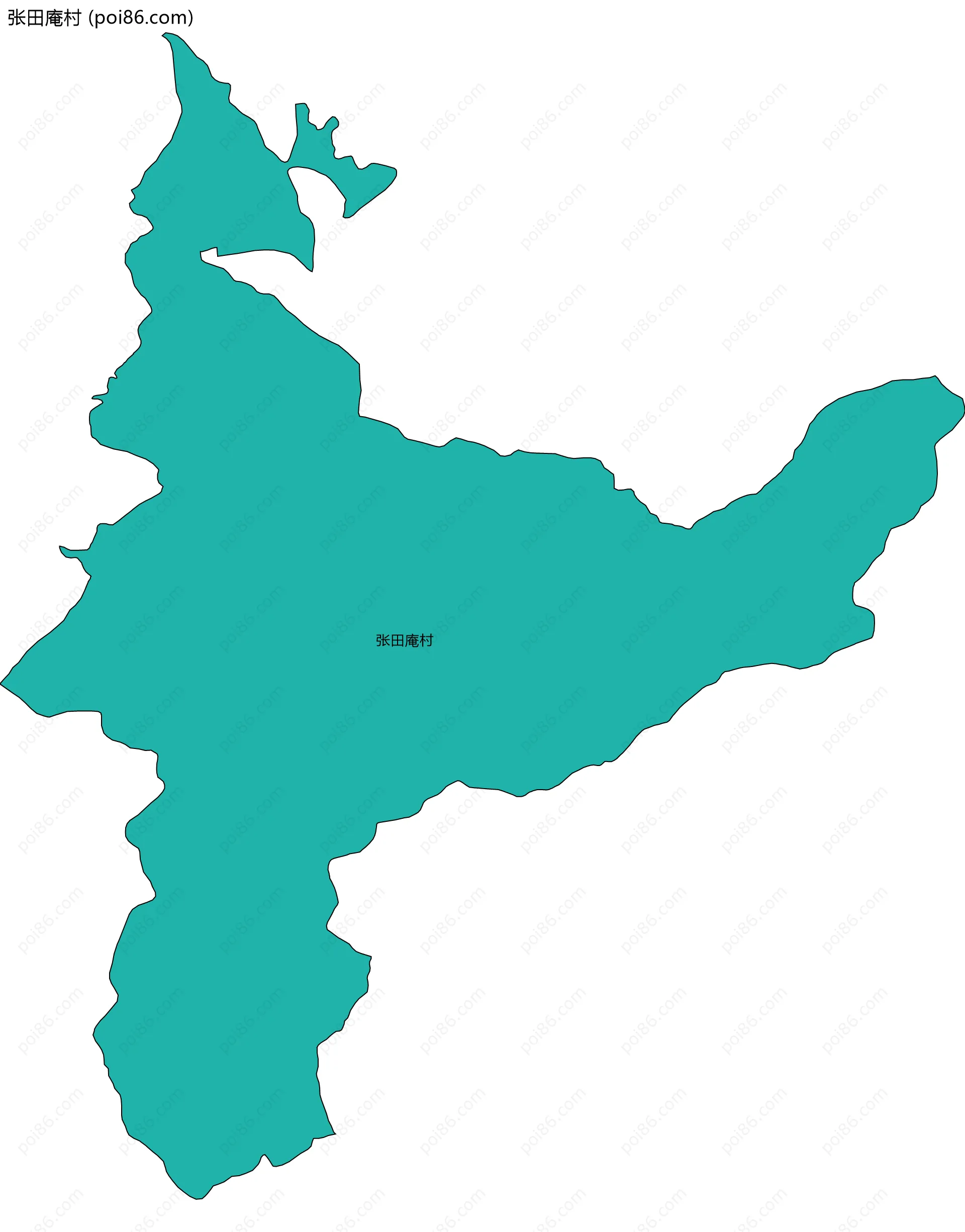 张田庵村边界地图