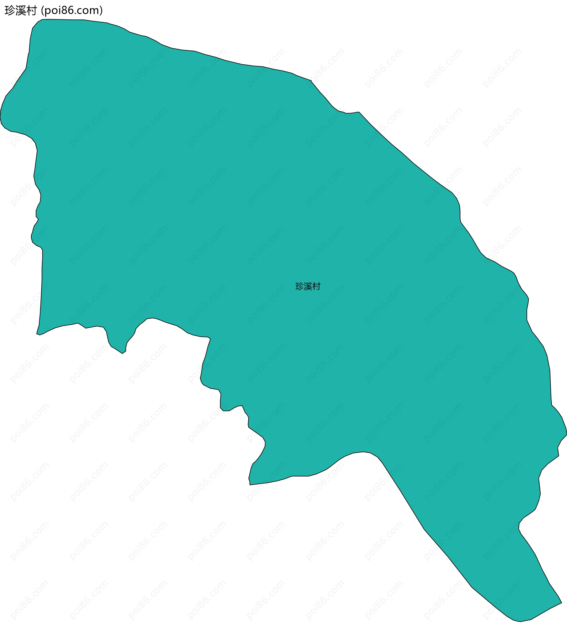 珍溪村边界地图