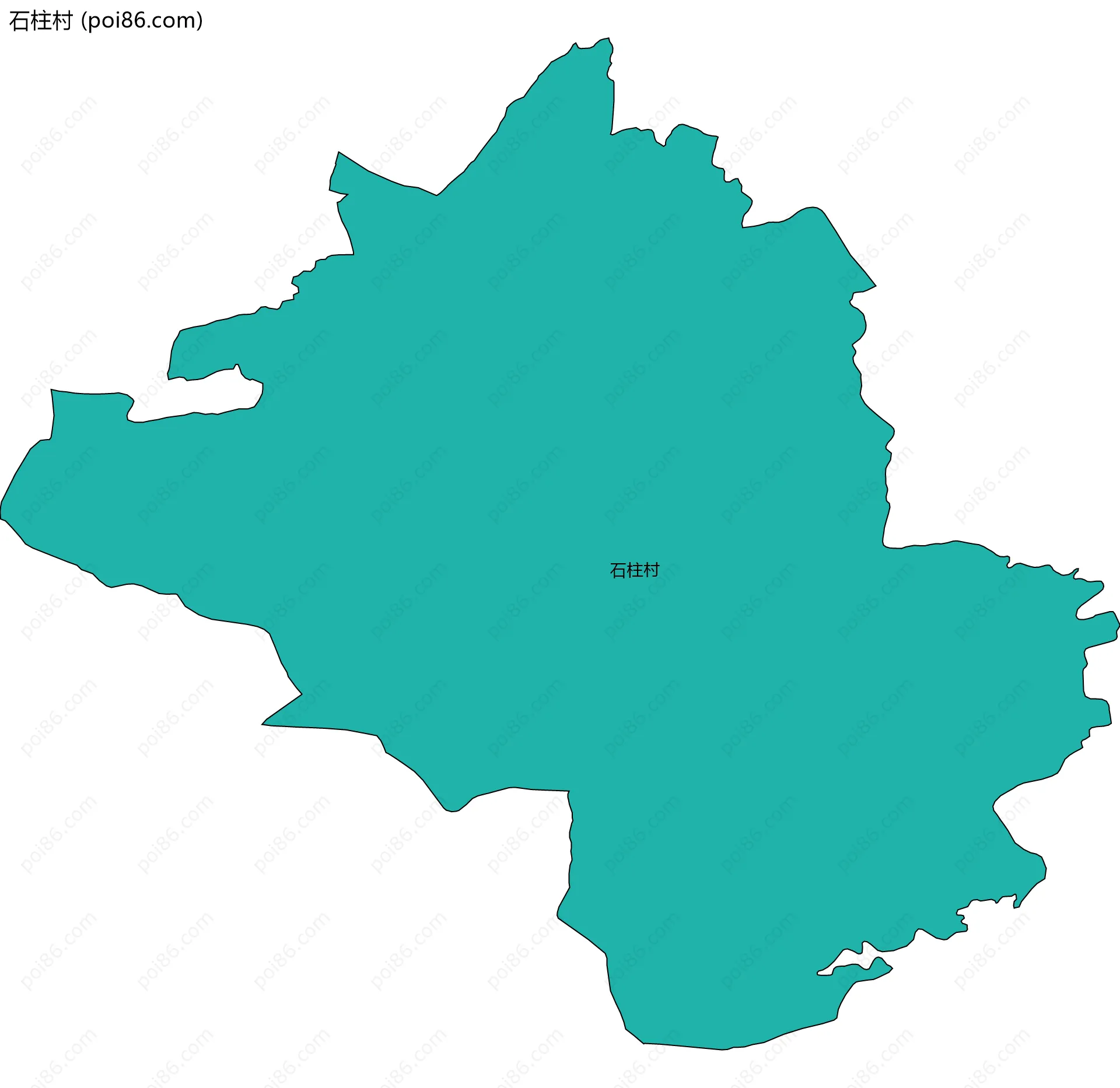 石柱村边界地图