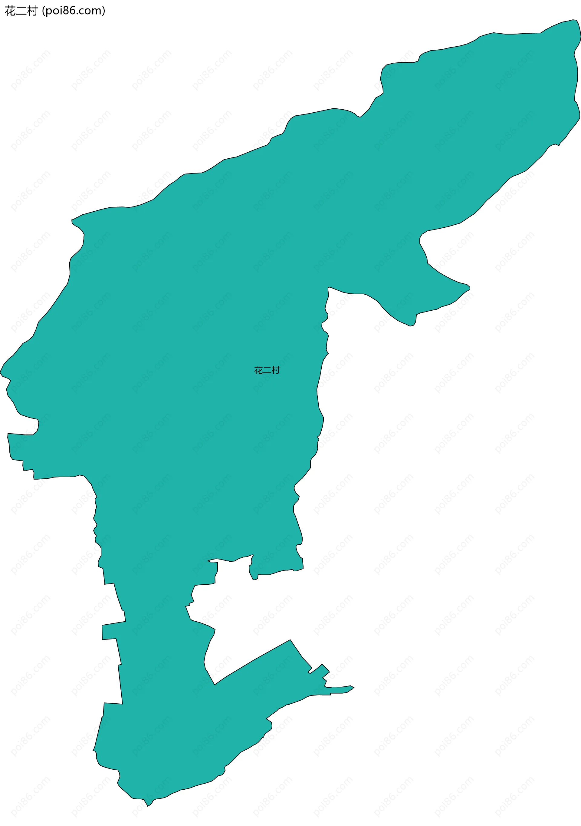 花二村边界地图