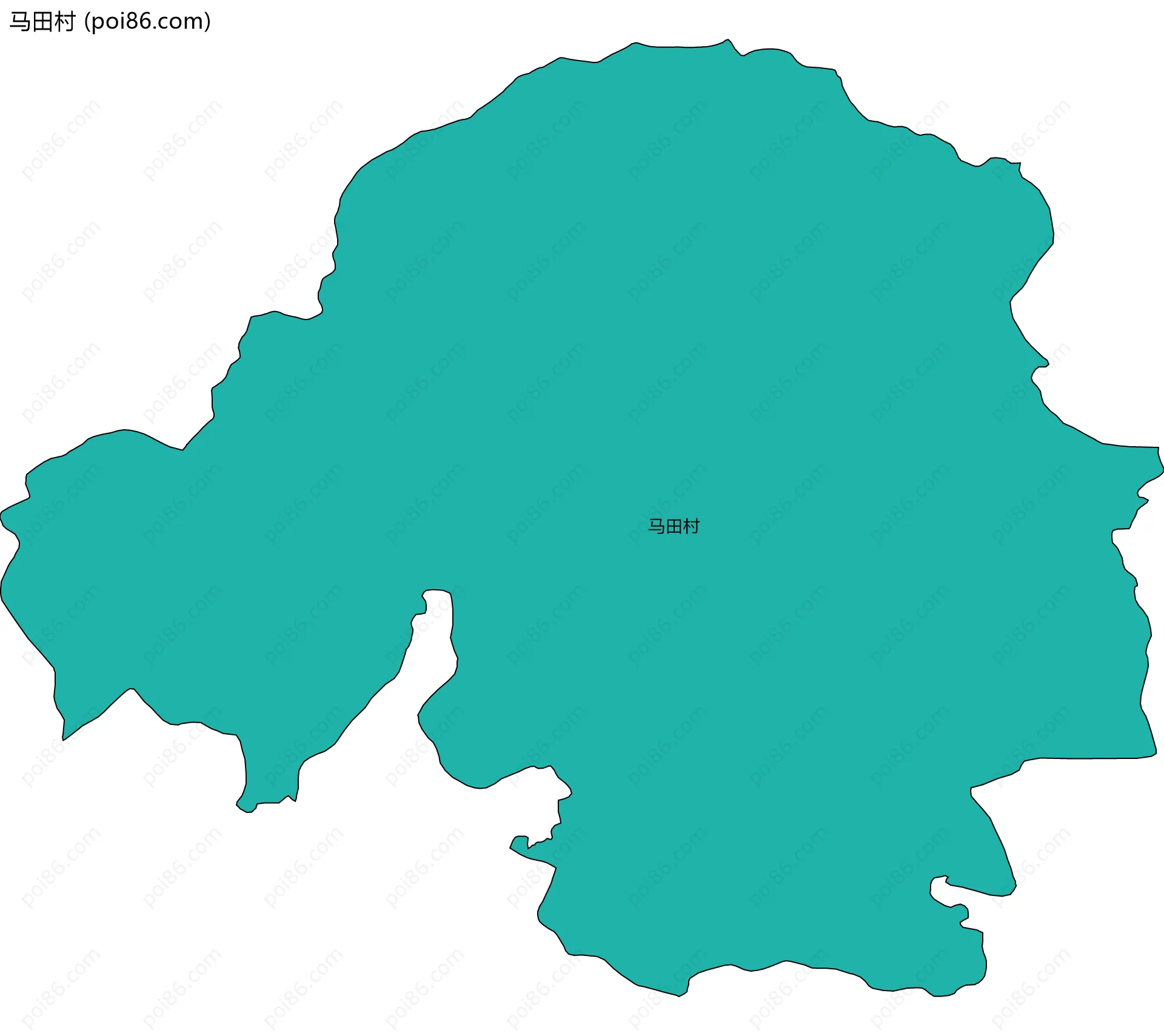 马田村边界地图