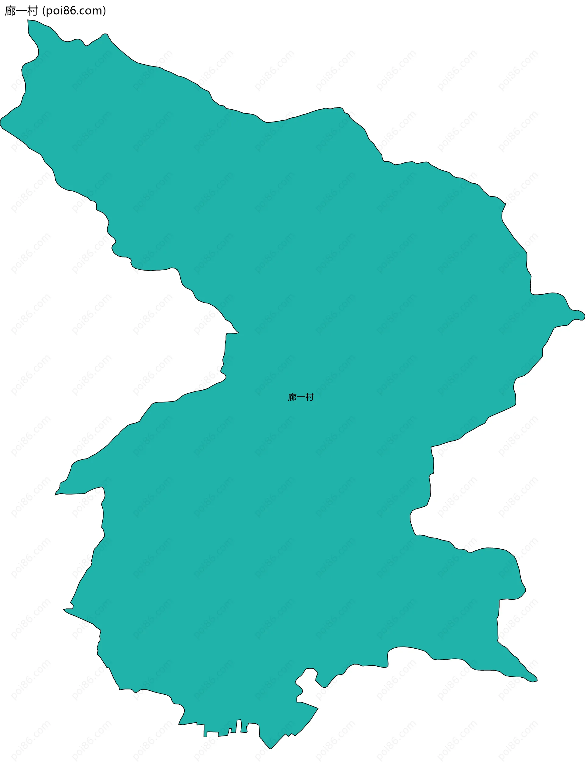 廊一村边界地图