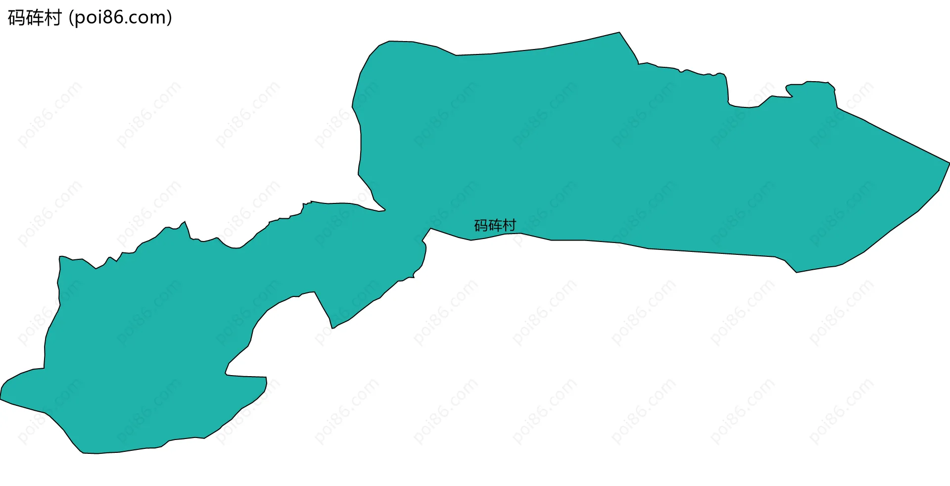 码砗村边界地图