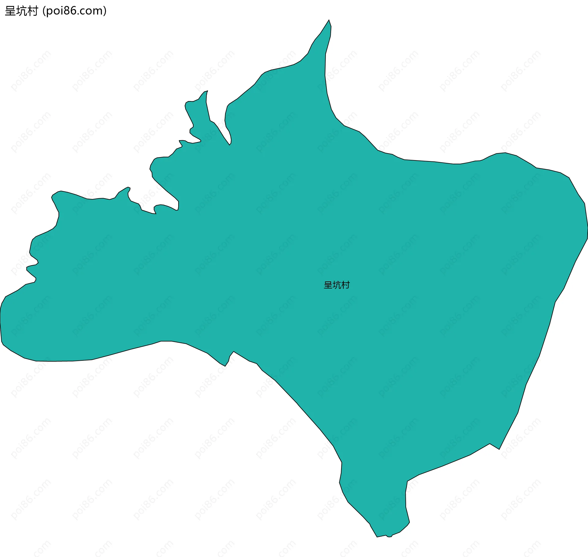 呈坑村边界地图