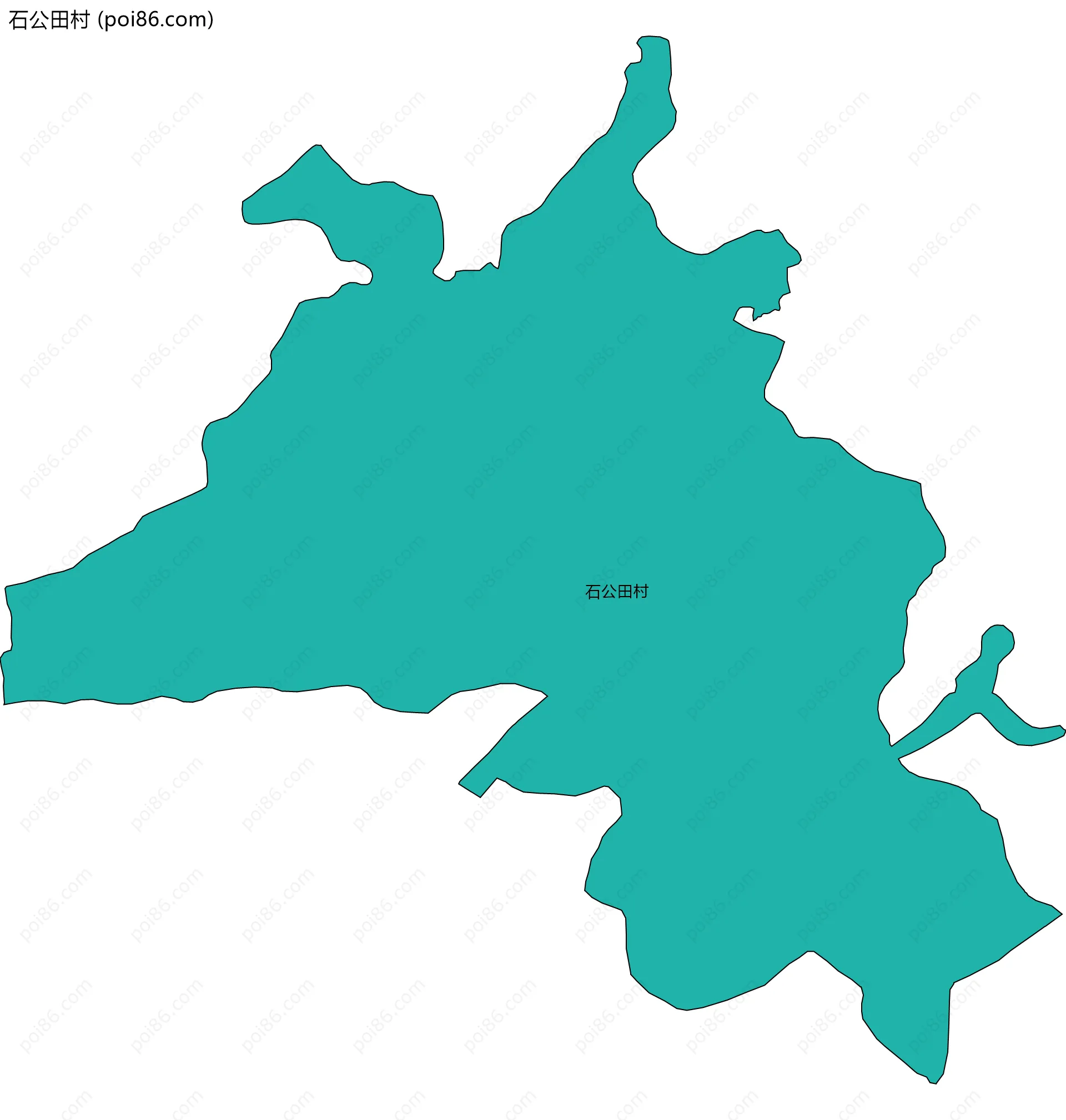 石公田村边界地图