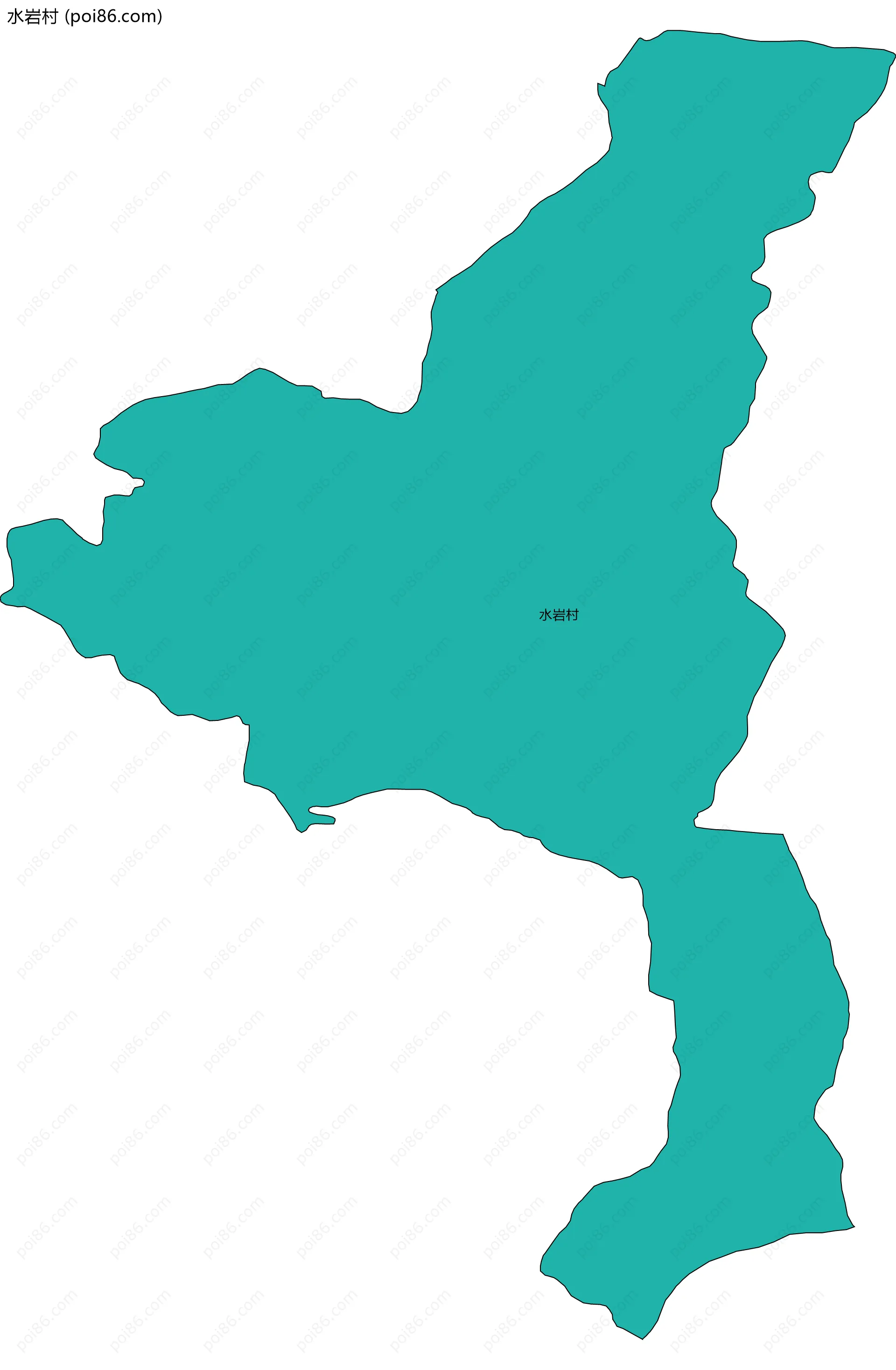 水岩村边界地图