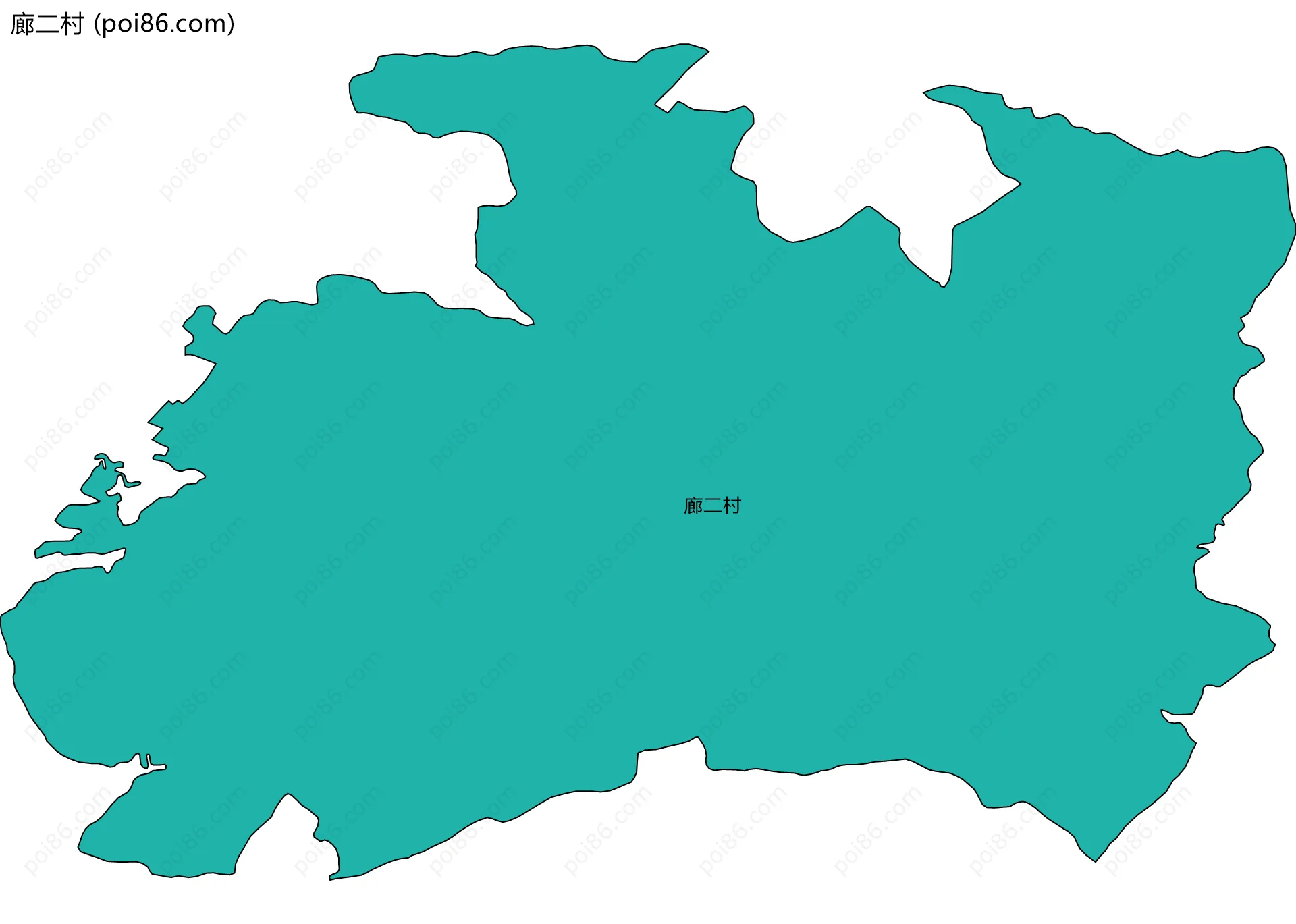 廊二村边界地图
