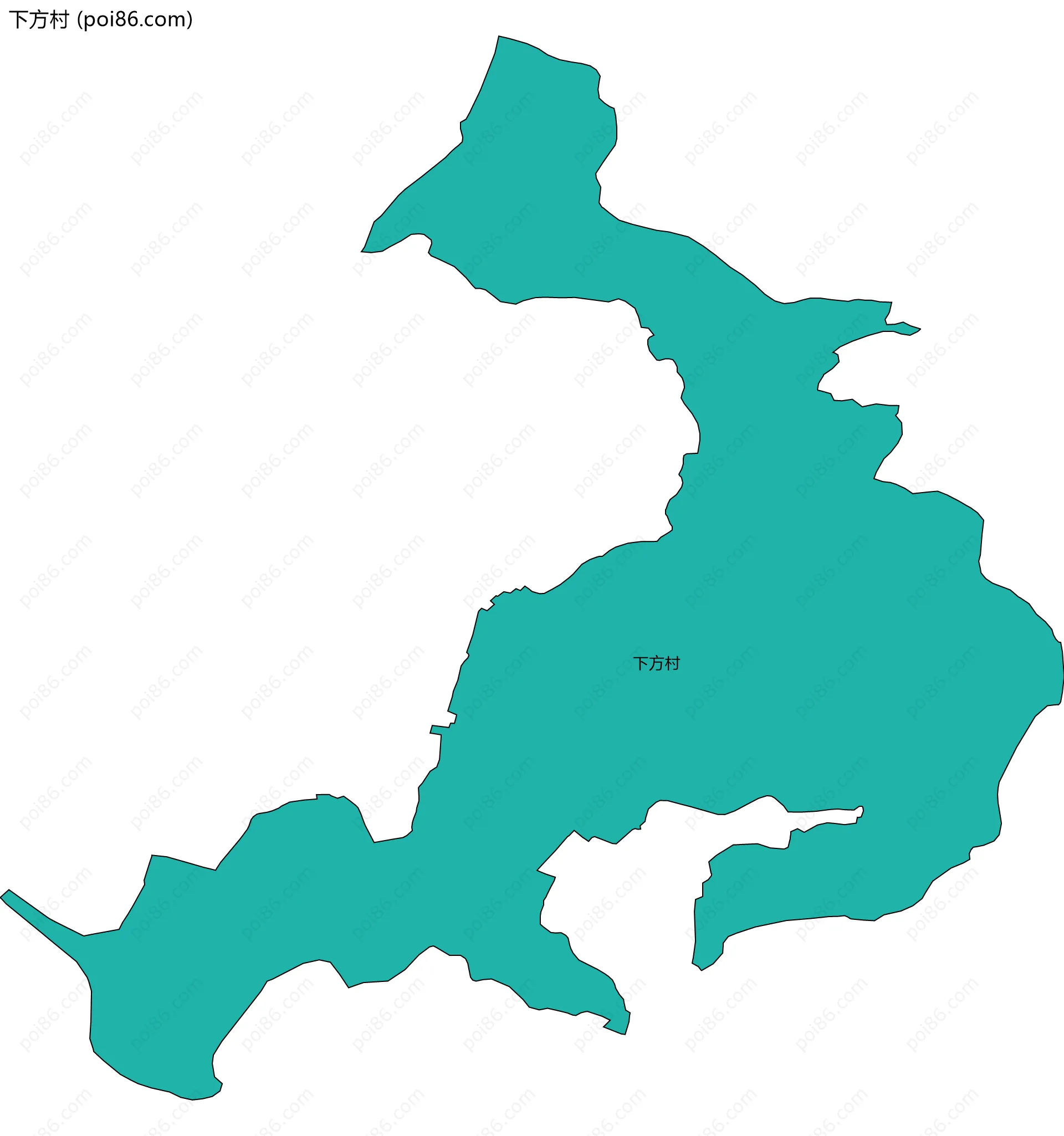 下方村边界地图