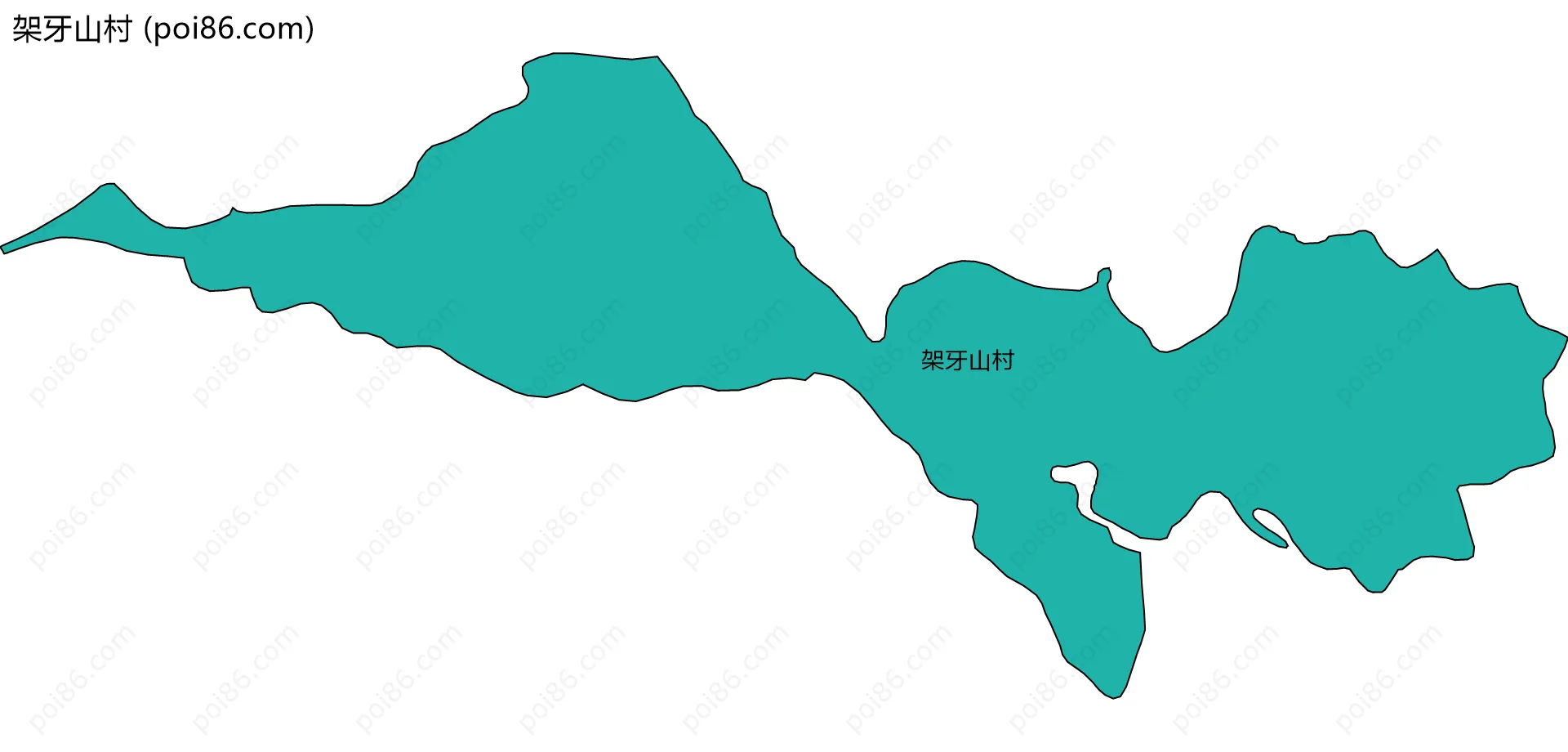 架牙山村边界地图