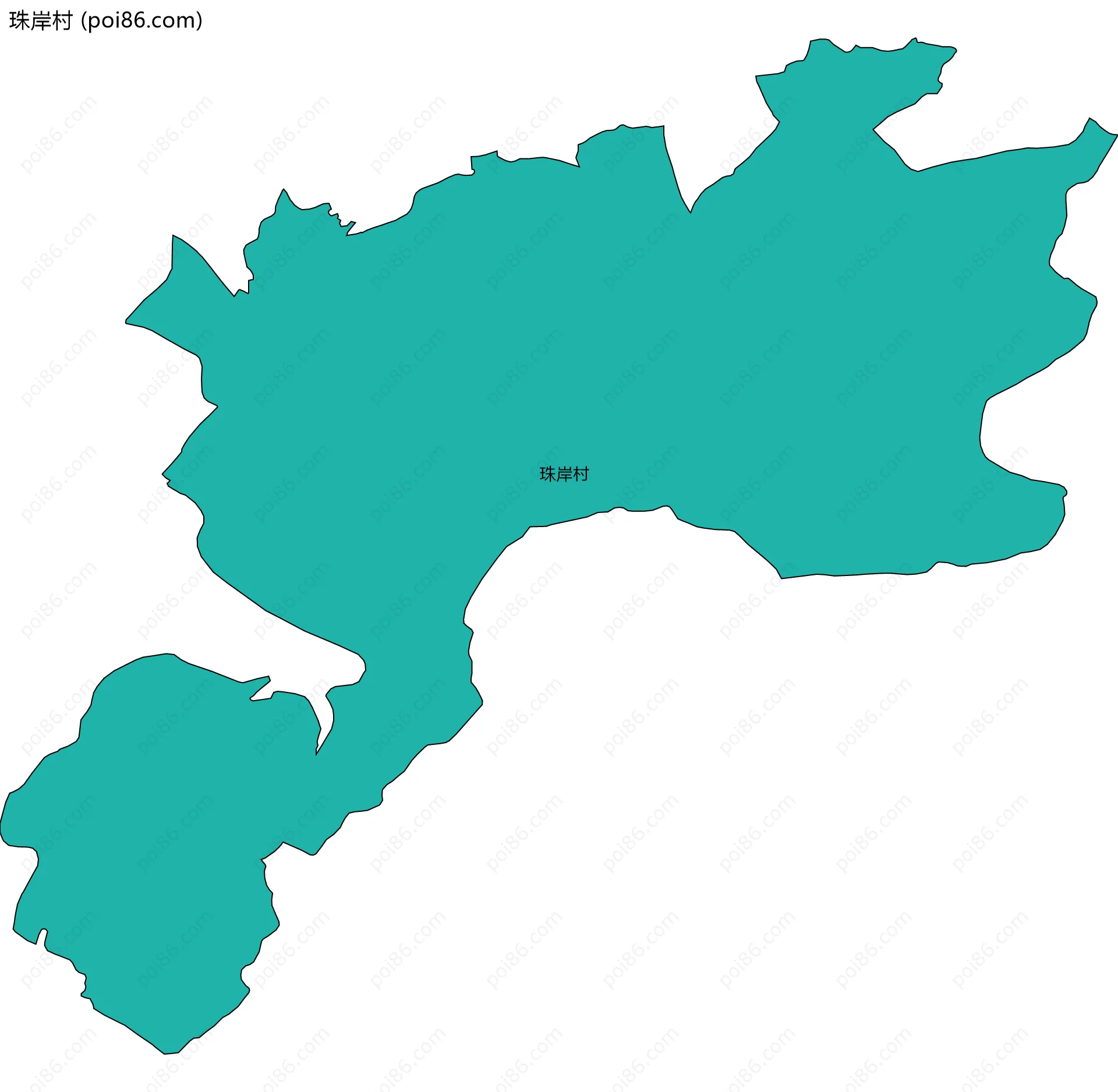 珠岸村边界地图