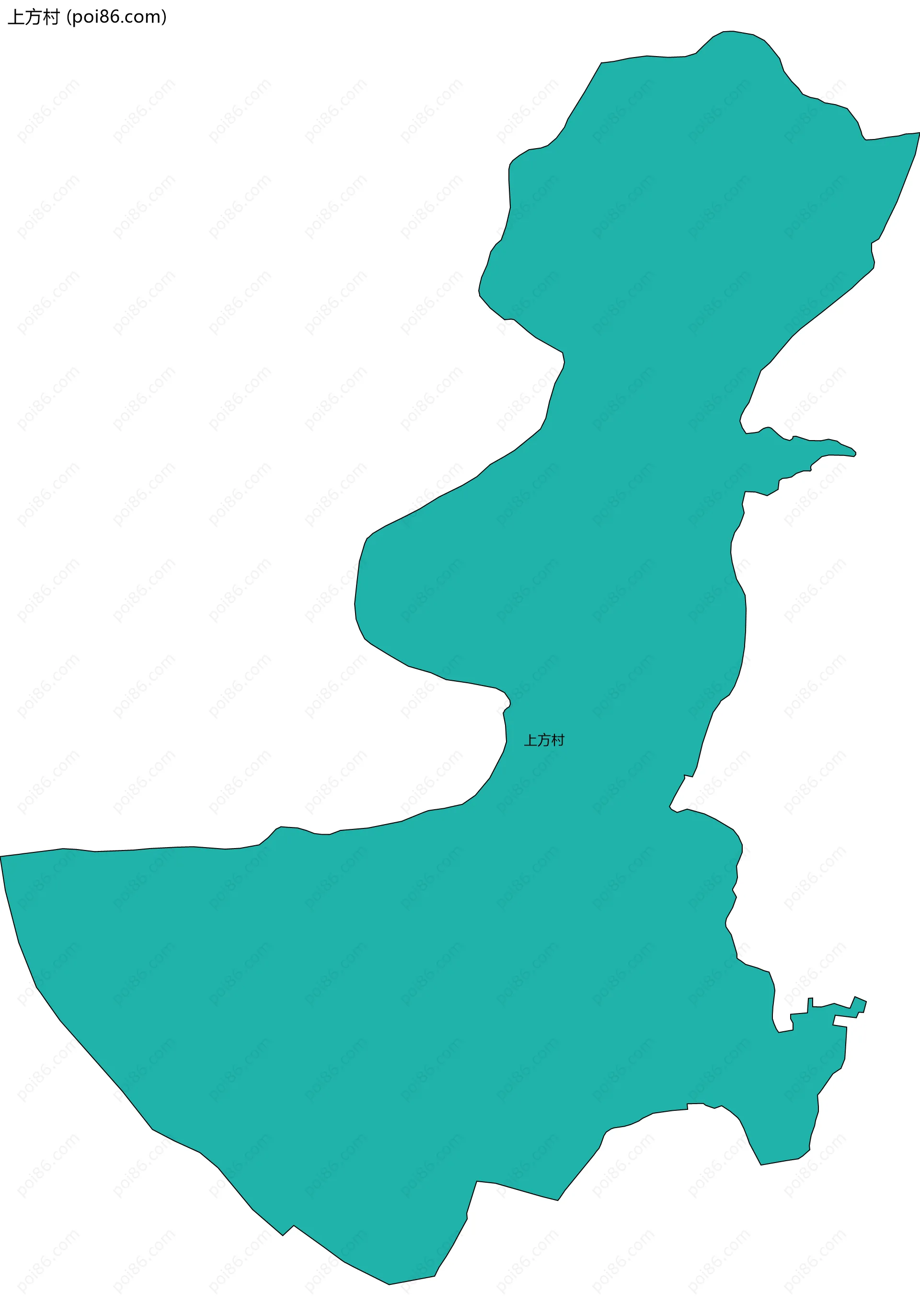 上方村边界地图