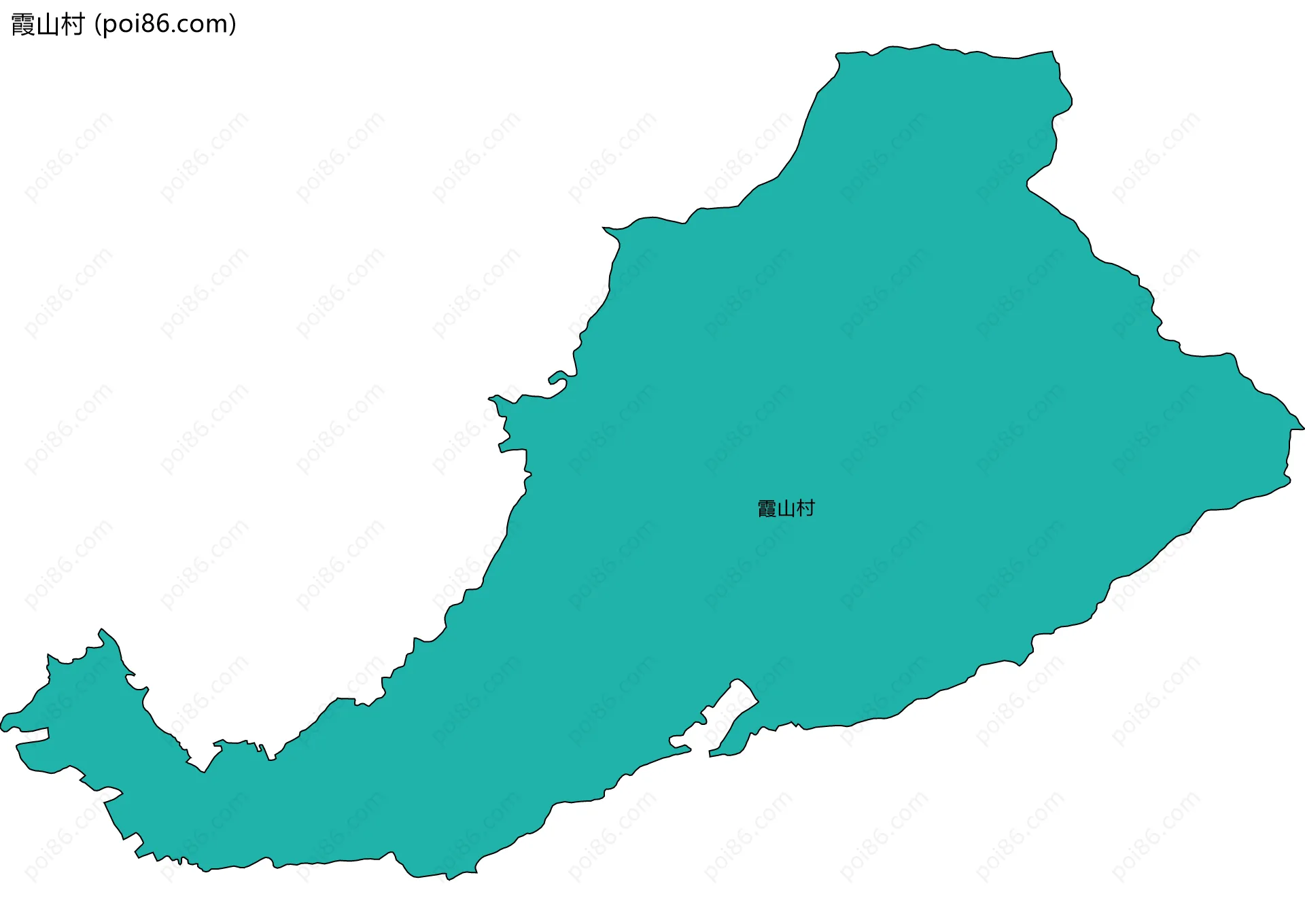 霞山村边界地图